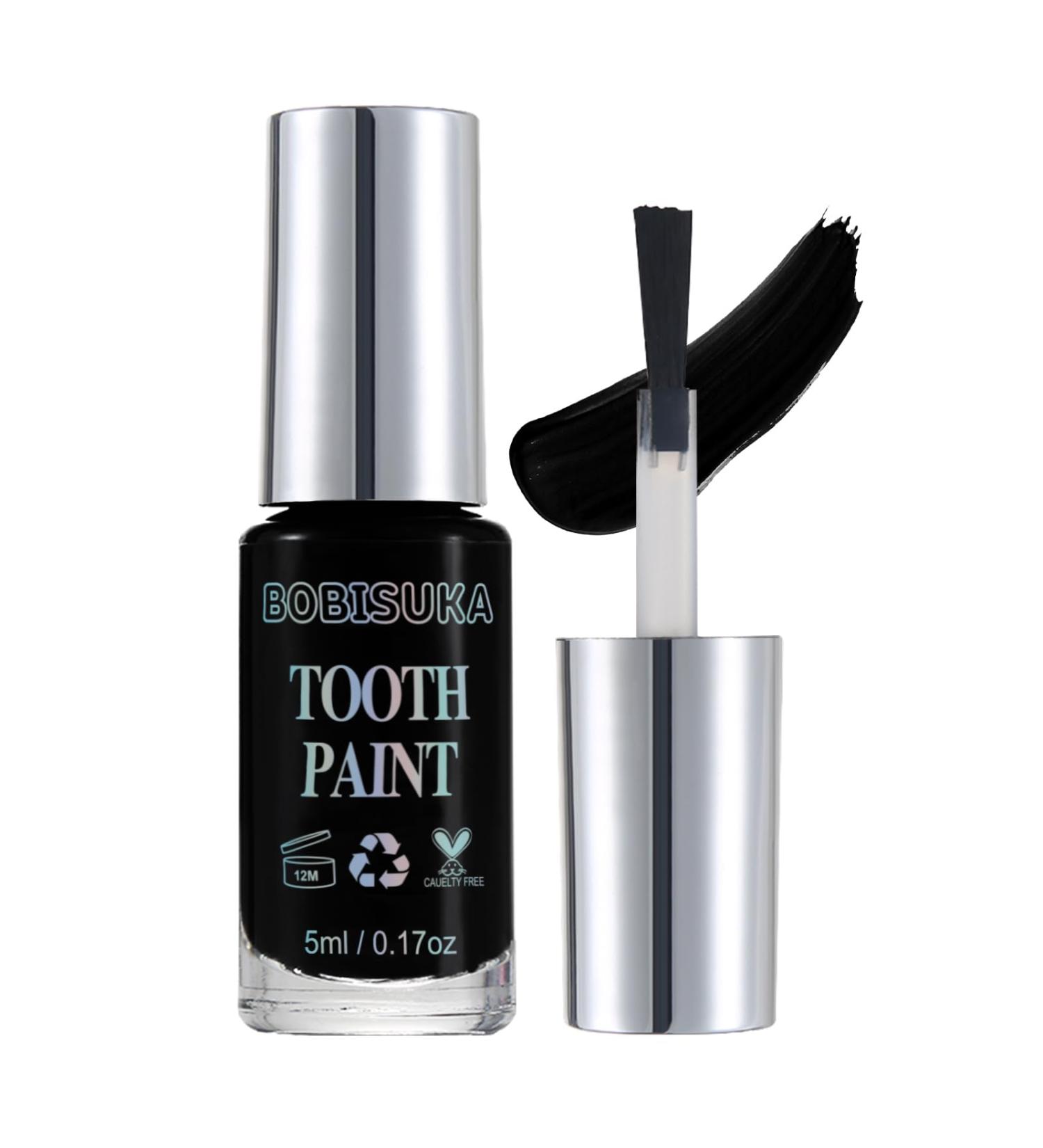 BOBISUKA Black Tooth Paint - Professional Makeup for Cosplay Halloween Theater & Special Effects | Safe Quick Dry Realistic (5 ml - Buy Online on GoSupps.com