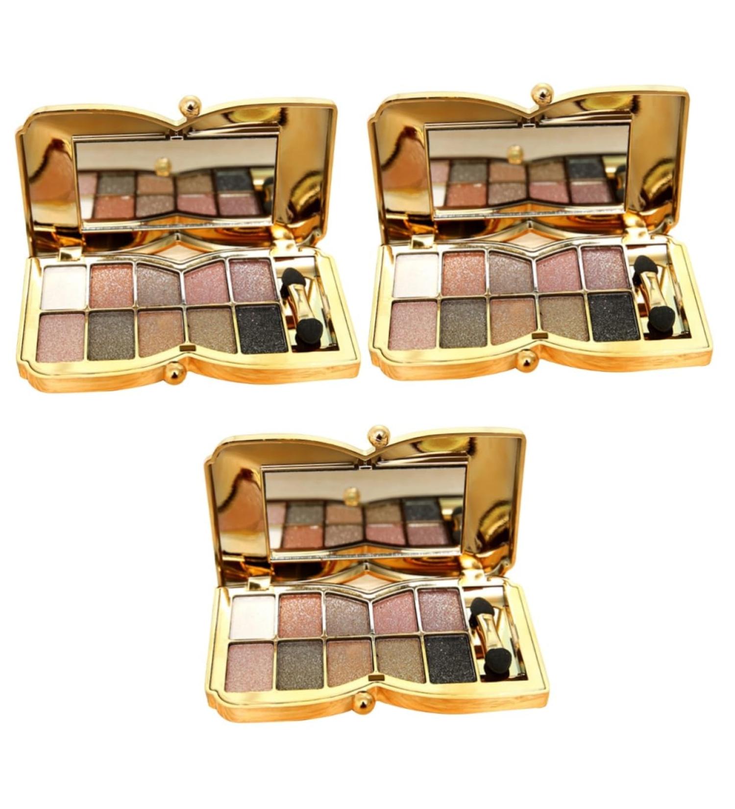 FOMIYES 3pcs Colors Eyeshadow with and Flash Colorful Brush Eye Shadow Makeup Mirror Glitter # - Buy Online on GoSupps.com