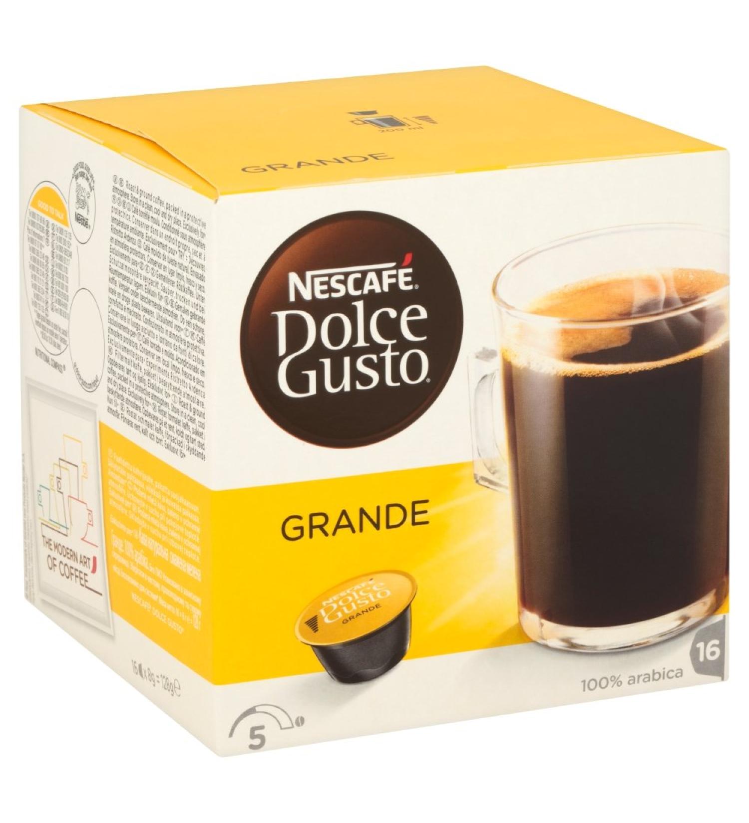 Nescaf Coffee Capsules Dolce Gusto GRANDE - 16 pods 128g - Buy Online on GoSupps.com