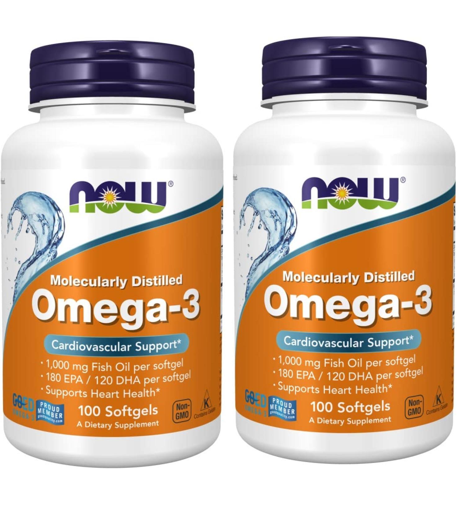 Now Omega-3 2000mg 100 Count (Pack of 2) - Buy Online on GoSupps.com