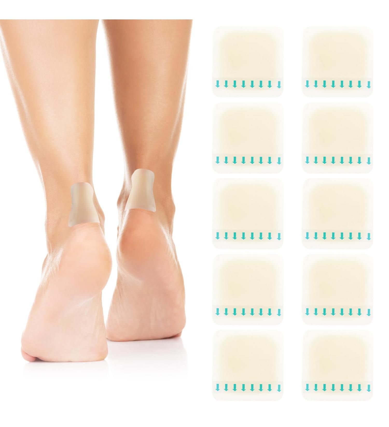 Buy Sibba Heel Pads - 10 Pcs Waterproof Blister Cushions & Bunions Patch | Self-Sticky Hydrocolloid Bandages for Foot Care Travel & Sports - Buy Online on GoSupps.com