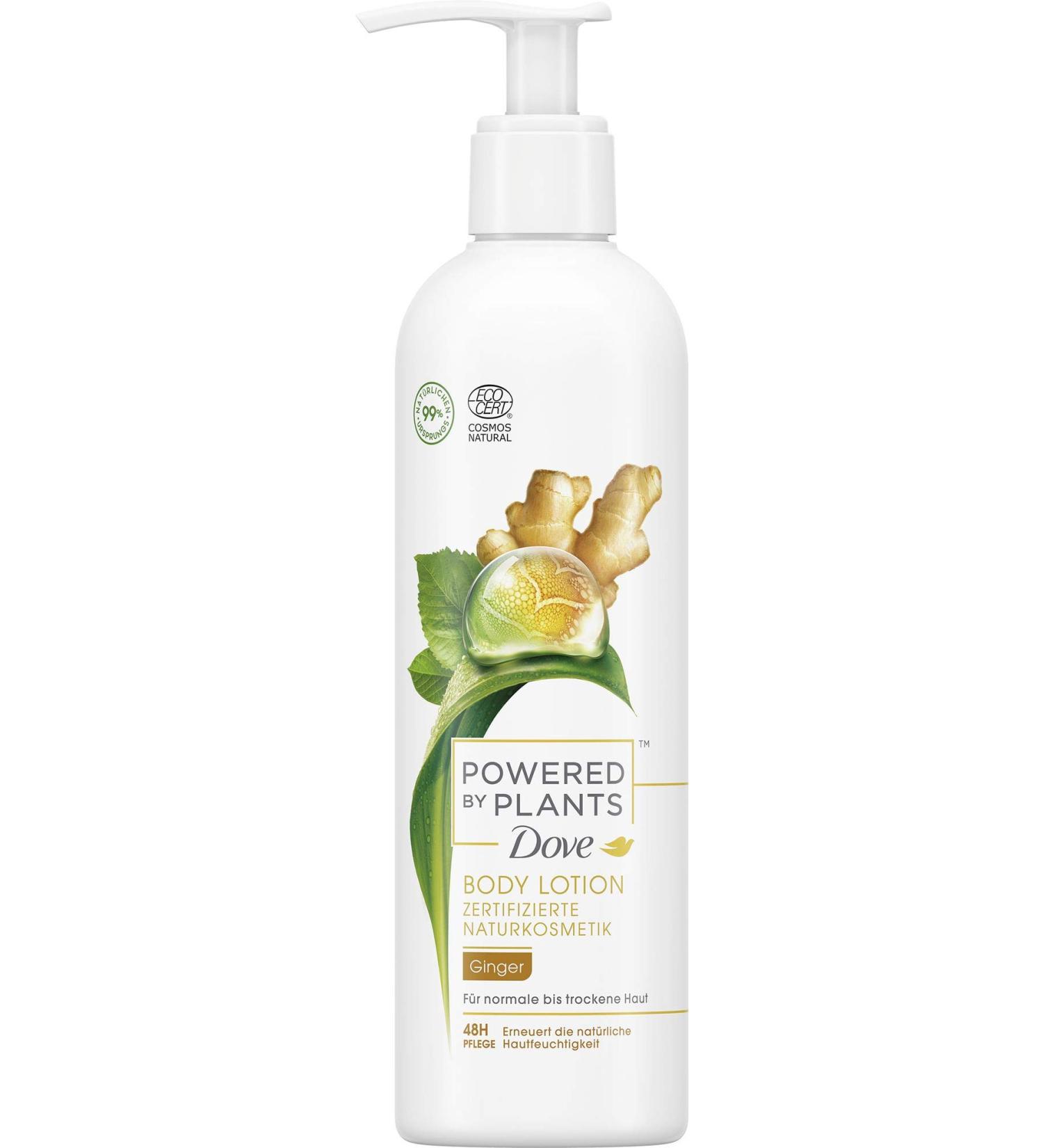 Dove Powered by Plants Natural Body Lotion - Ginger 250ml | Hydrating & Plant-Based for Normal to Dry Skin - Buy Online on GoSupps.com