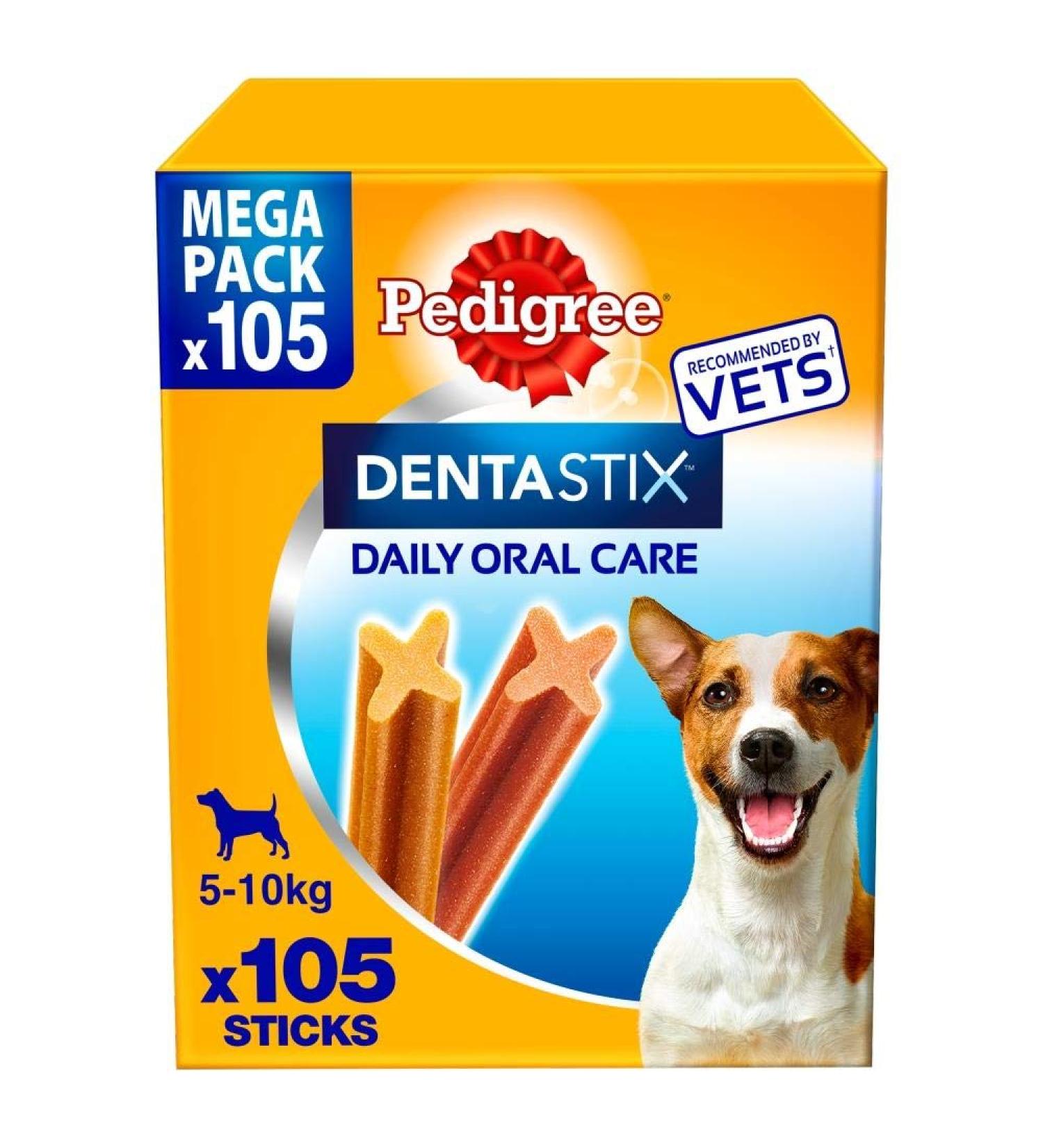 Pedigree DentaStix Daily Dental Chews Small Dog 5-10kg 105 Sticks - Buy Online on GoSupps.com