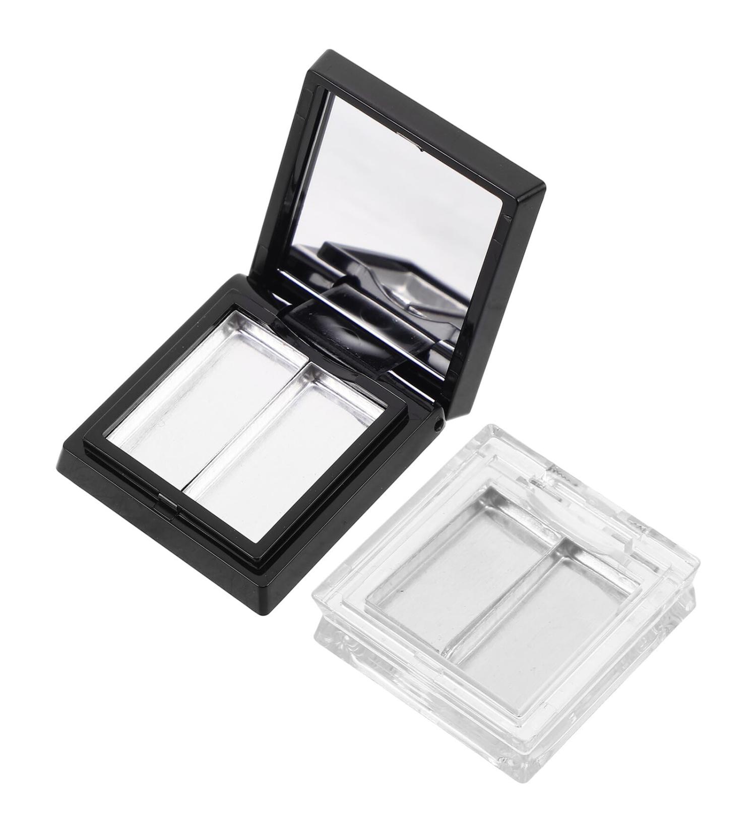 BETOOKY 2 Aluminum Makeup Palettes Dual Color Refillable Eyeshadow Lipstick Compact Durable for Blush Highlighter Contour for Travel DIY Face Paint - Buy Online on GoSupps.com