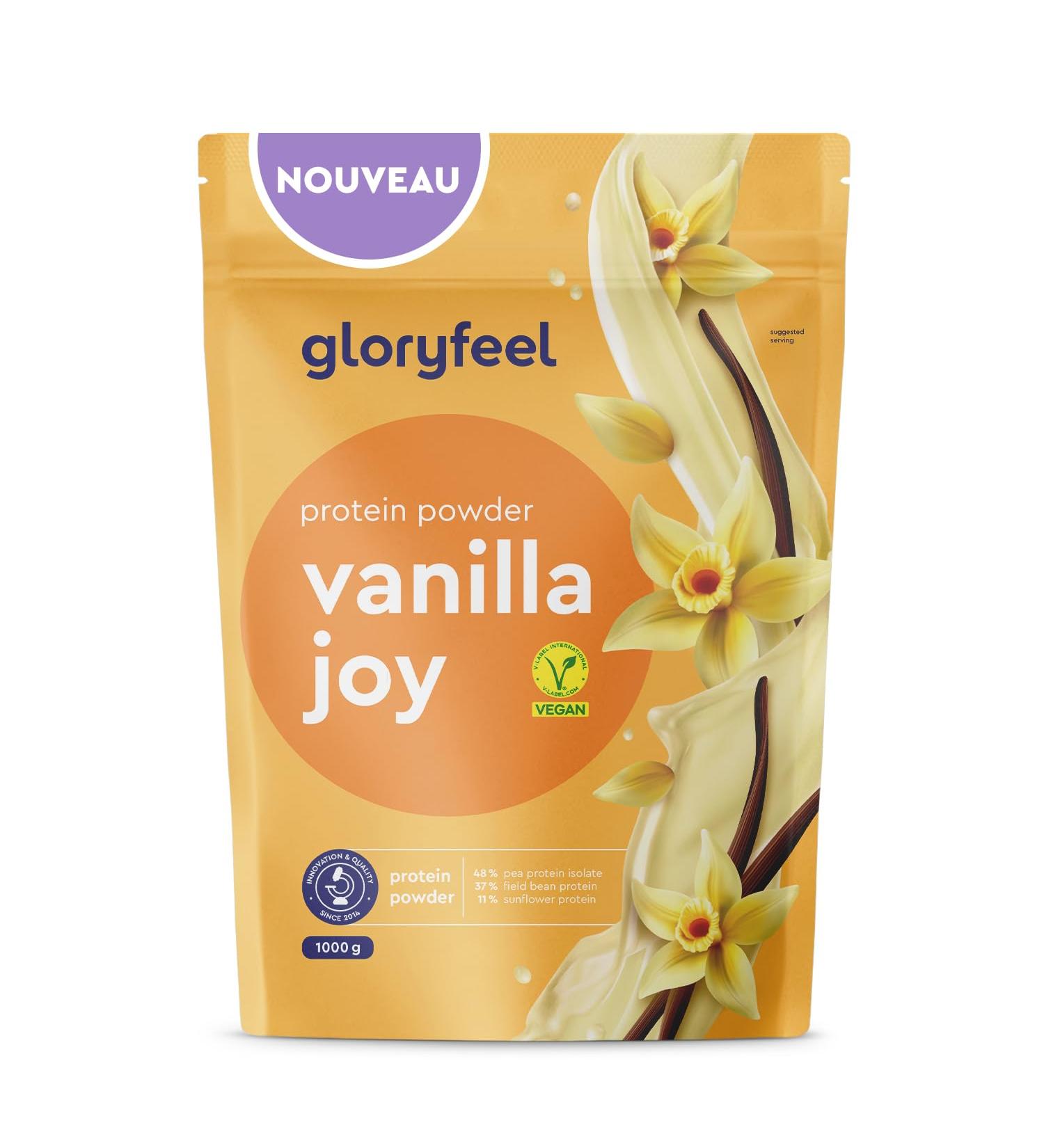 Vegan Protein 1kg 22g Protein Vanilla Taste Vegetable Protein Powder Pea Isolate Beans and Sunflower Muscle Growth and Growth* Low Sugar Lactose Free - Buy Online on GoSupps.com