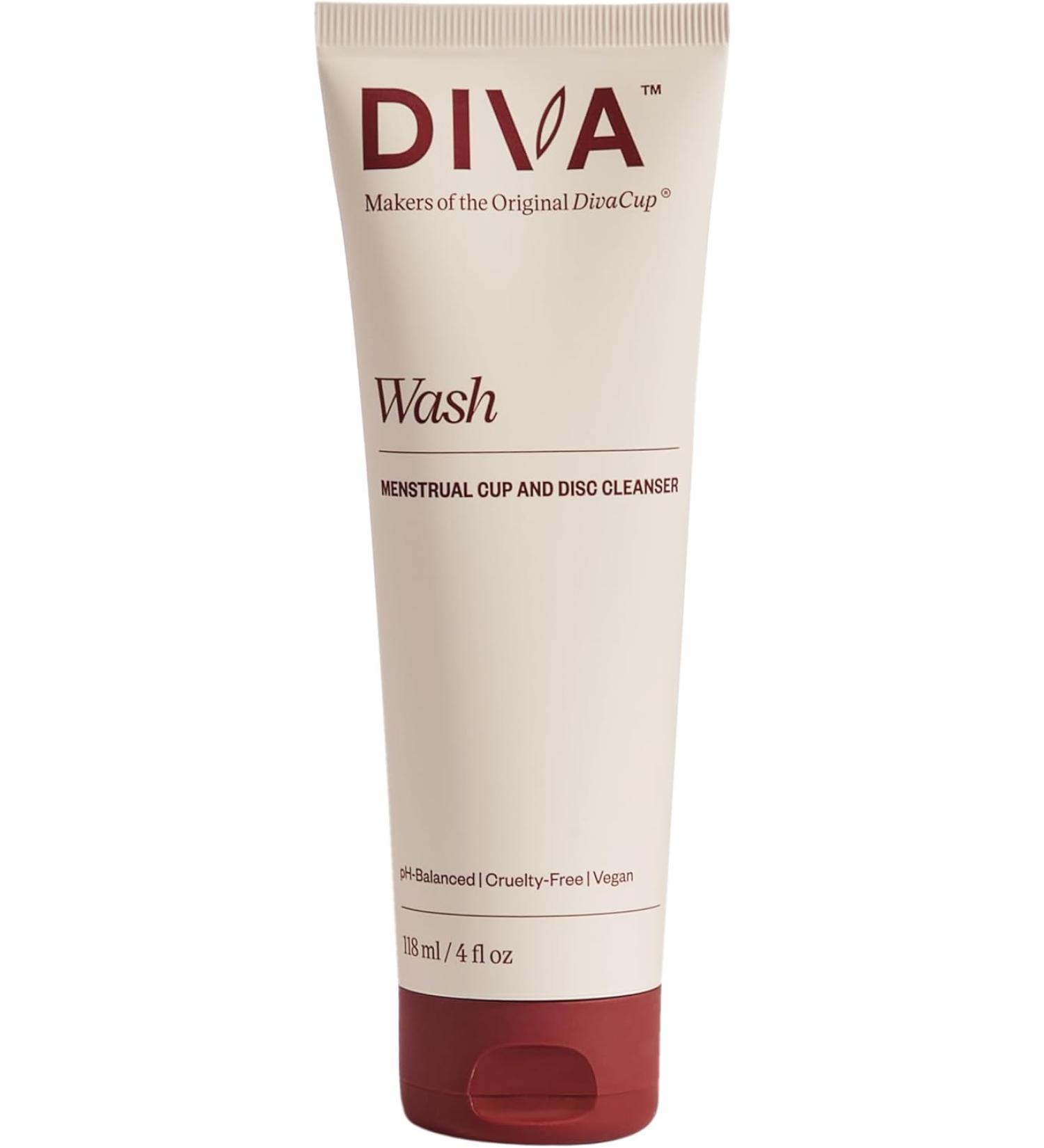 DivaCup DivaWash - Gentle Cleanser for Menstrual Cups | Eco-Friendly & Safe - Buy Online on GoSupps.com