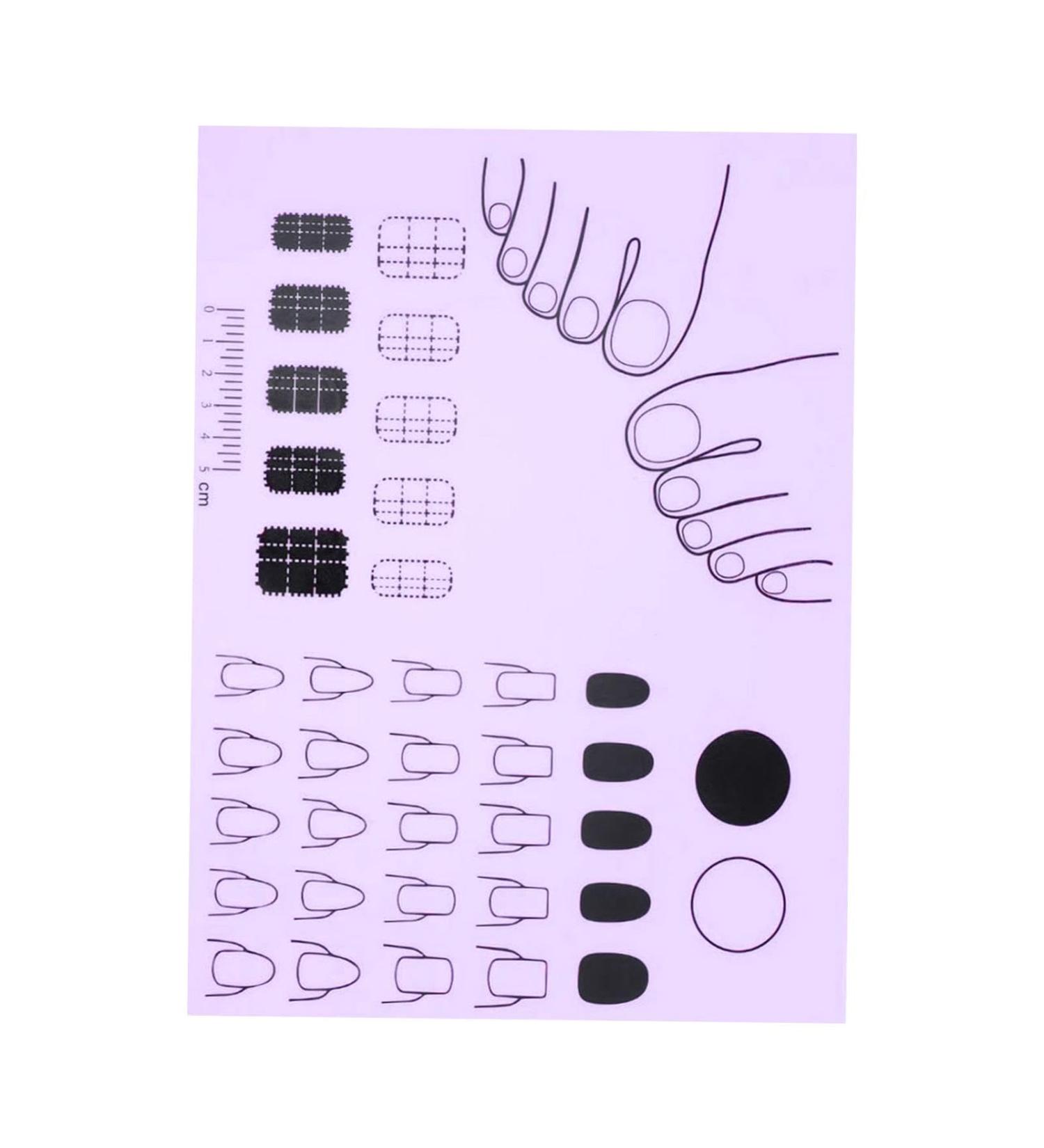 Nail Mat | Nail Practice Manicure Protector Pad Nail Polish Coloring Practice Professional Nail Manicure Tools for Acrylic Fingernails Purple - Buy Online on GoSupps.com