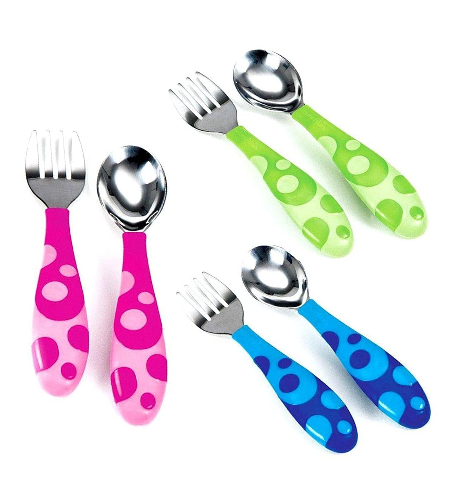 Munchkin Toddler Fork and Spoon Set - Assorted Colors, 1 Count - Buy Online on GoSupps.com