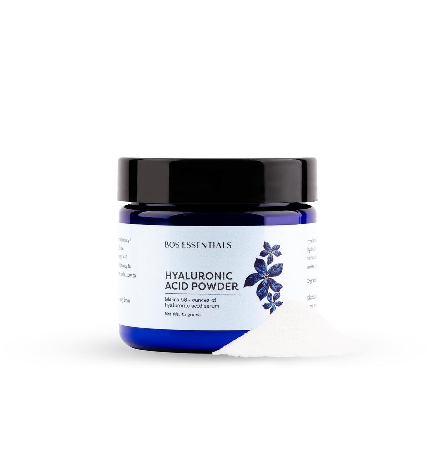 Bos Essentials Pure Hyaluronic Acid Serum Powder 100% NATURAL High Molecular Locks in moisture and creates full - 0.52 Oz - Buy Online on GoSupps.com