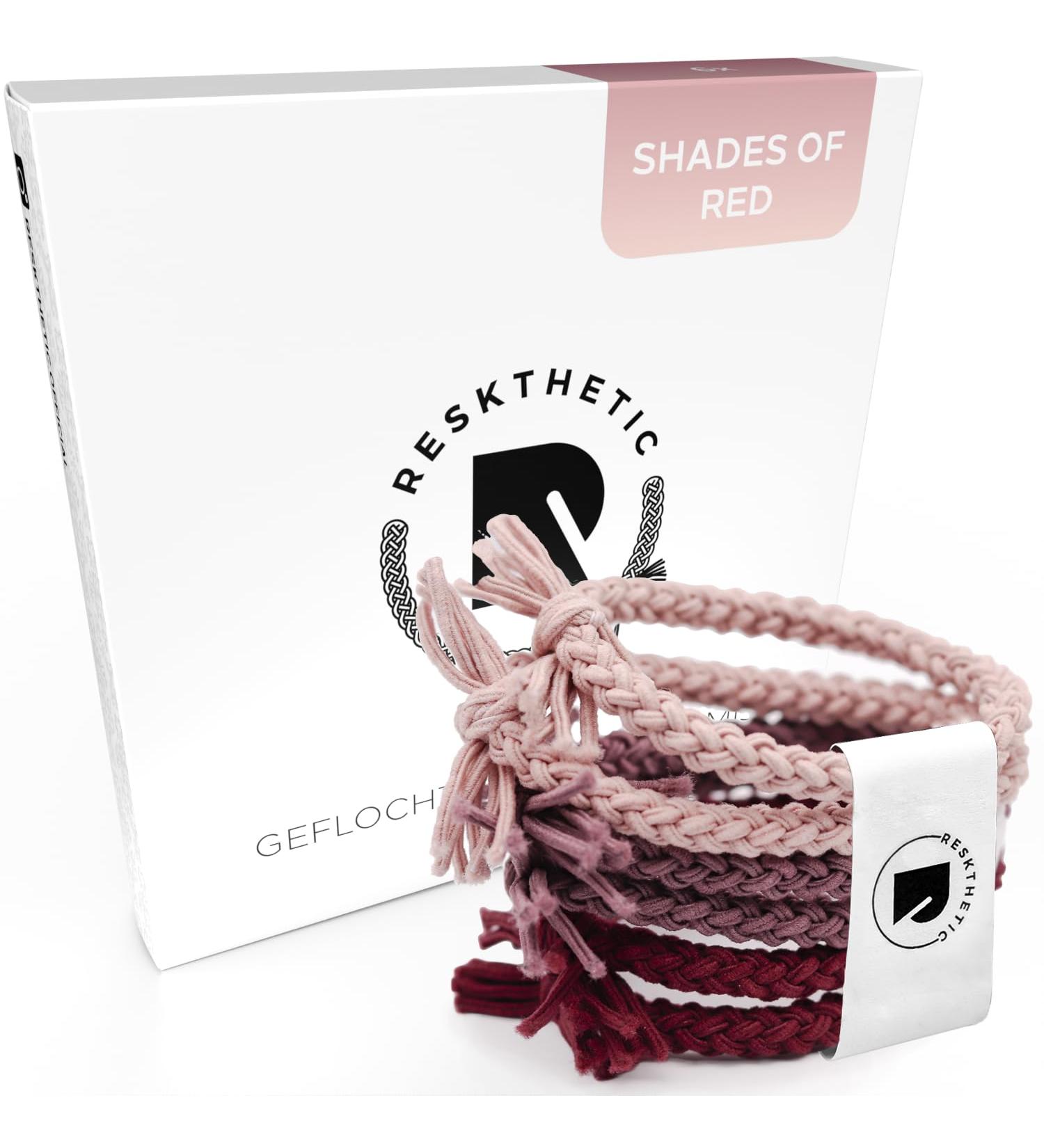 Reskthetic Hair Tie - High-Quality Red Braided Hair Ties | Tear-Resistant & Gentle on Hair | International Shipping Available - Buy Online on GoSupps.com