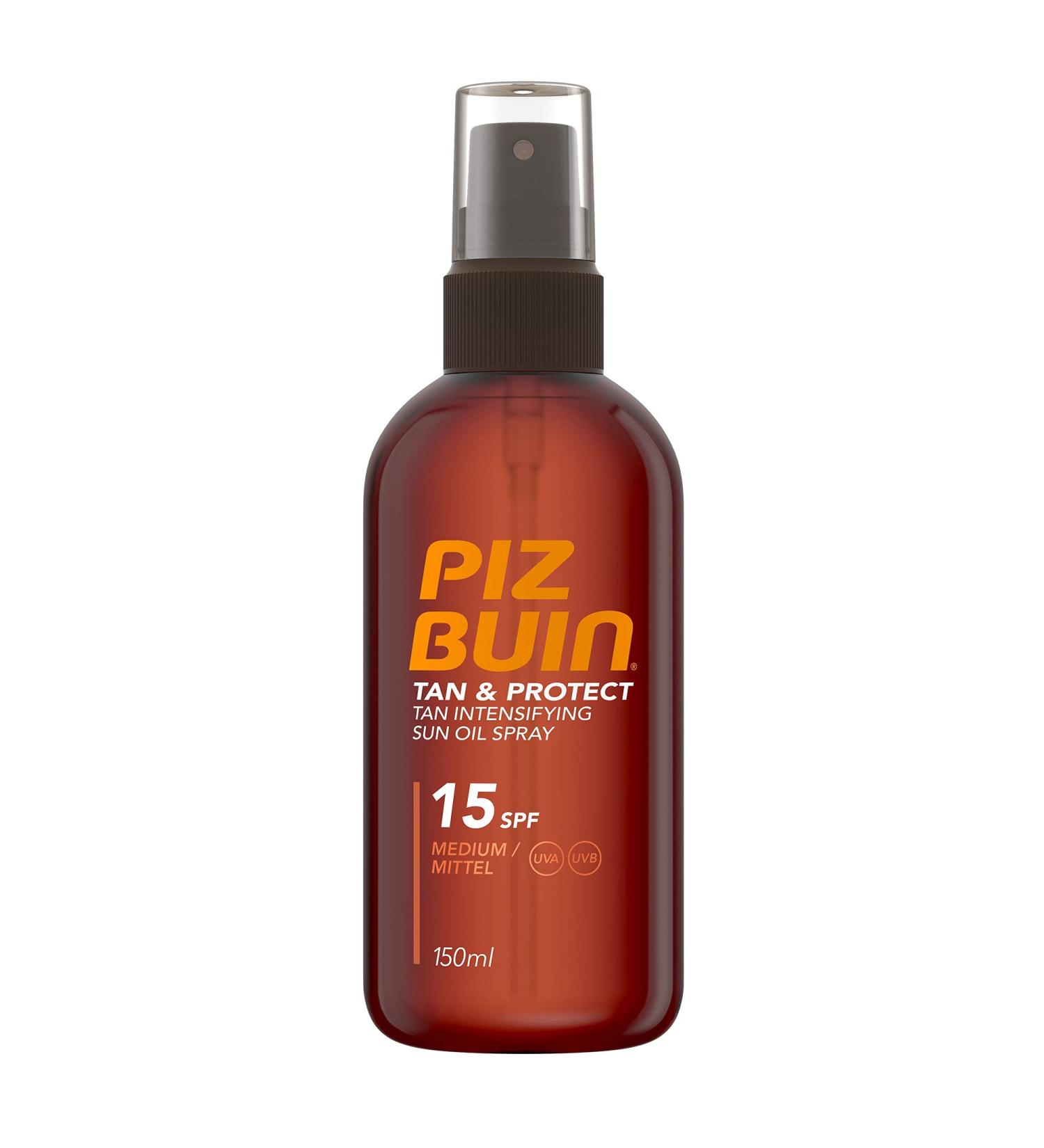 Piz Buin Tan & Protect SPF 15 Oil Spray 3 x 150ml - Tan Accelerating Formula - Buy Online on GoSupps.com