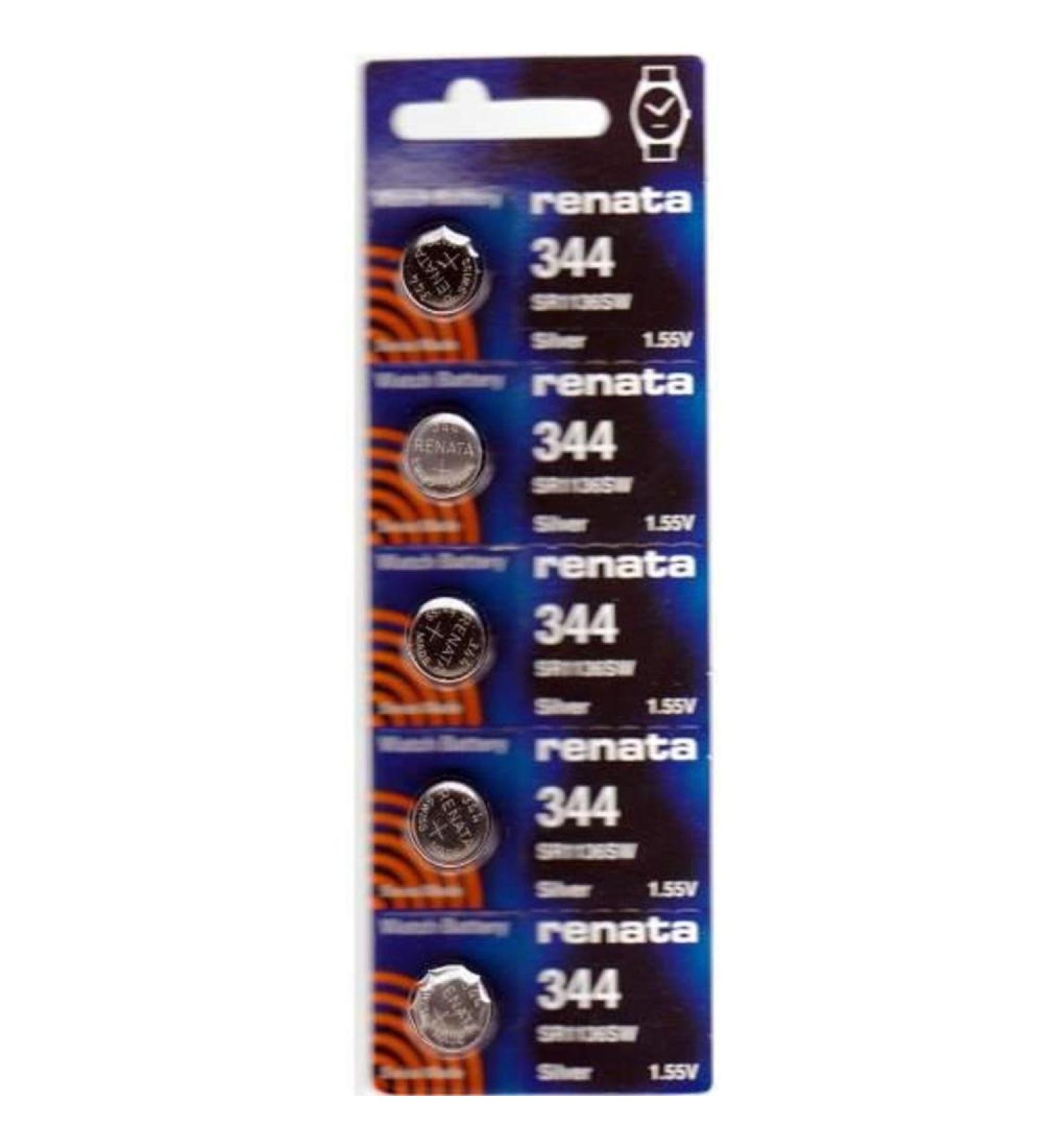 Renata 344 Button Cell watch battery 5 Pack