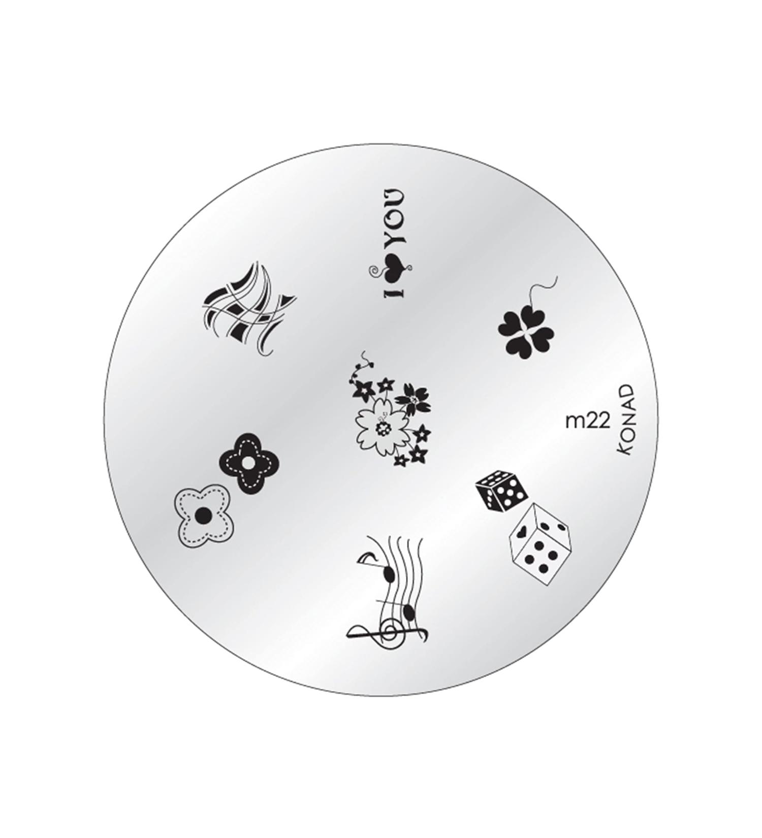 Konad Official M22 Plate for Stamping Nail Art