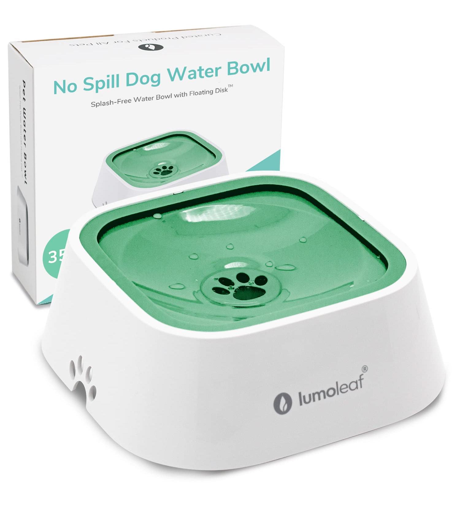 Lumoleaf 1L No-Drool Dog Water Bowl | Leak-Proof Anti-Schwapp Travel-Friendly Cat & Dog Dispenser (Green) - Buy Online on GoSupps.com