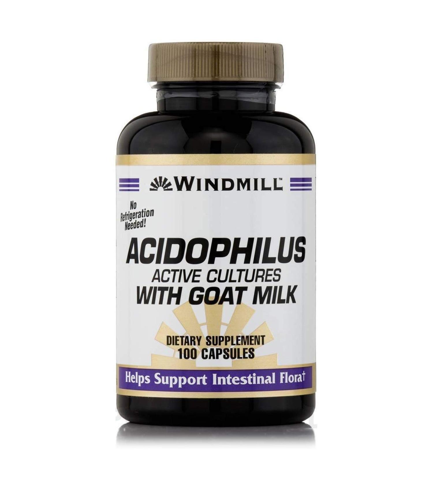 Acidophilus W/Goat Milk Caps 100's Windmill