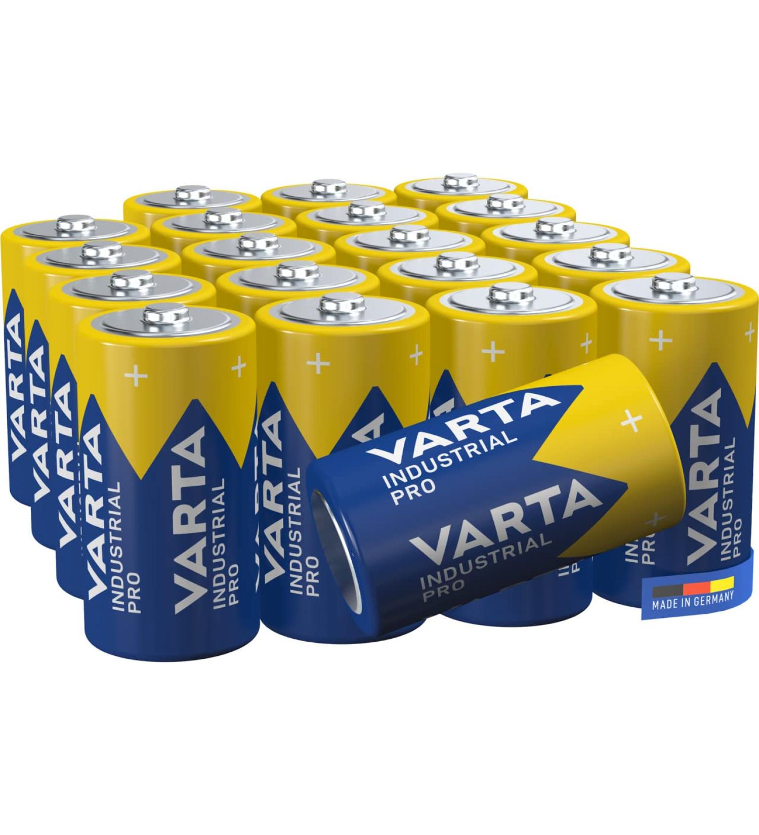 VARTA Industrial Pro C Baby Alkaline Batteries LR14 (20-Pack) - Premium Quality Made in Germany Size C - Buy Online on GoSupps.com