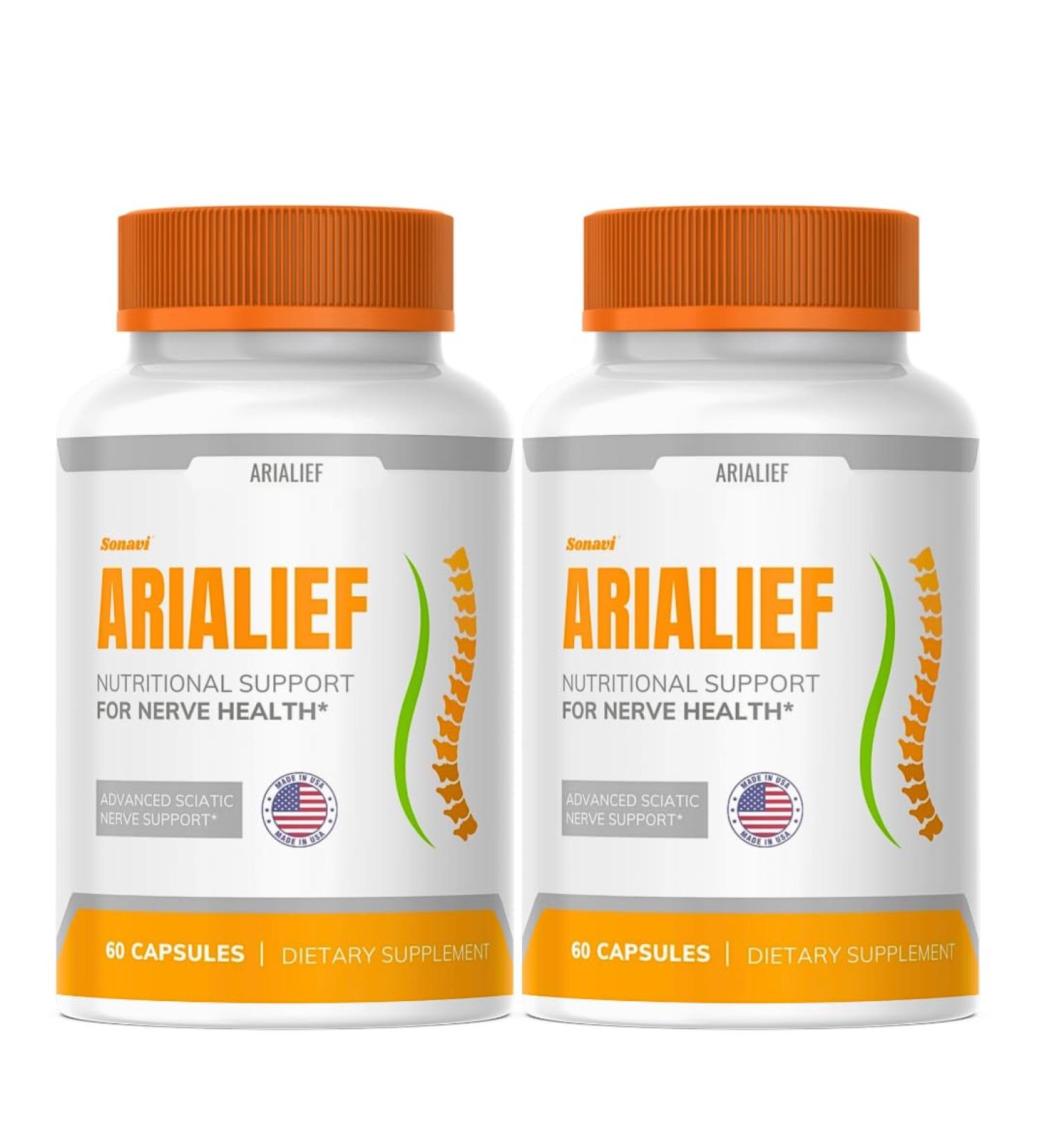 Sonavi Arialief -Arialief Capsules for Neuropathy Arialief for Neuropathy Arialief Nutritional Support for Nerve Health 120 Capsules (Pack-2) - Buy Online on GoSupps.com