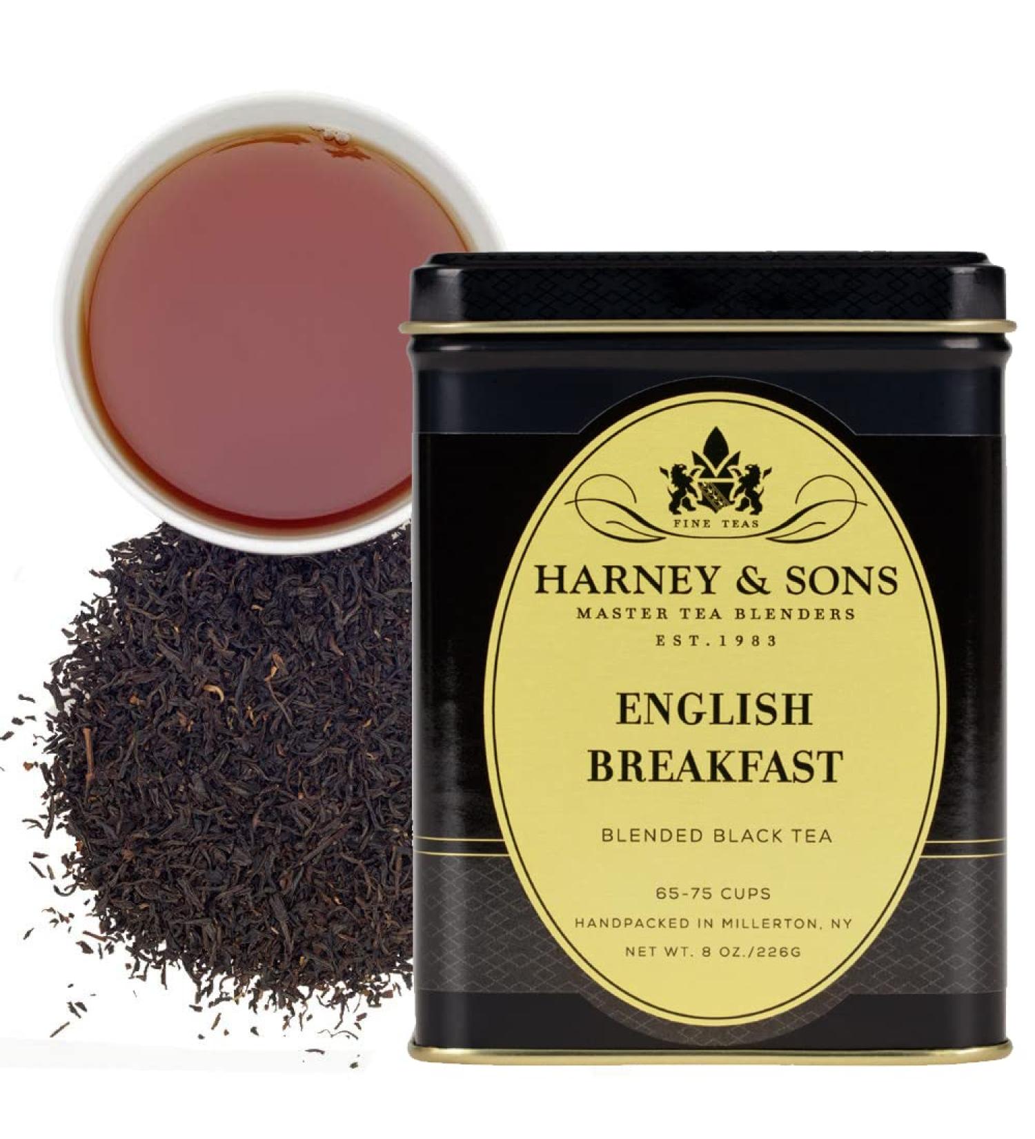 Harney & Sons English Breakfast Loose Leaf Black Tea 8 oz - Authentic Quality Blend (1 Pack) - Buy Online on GoSupps.com