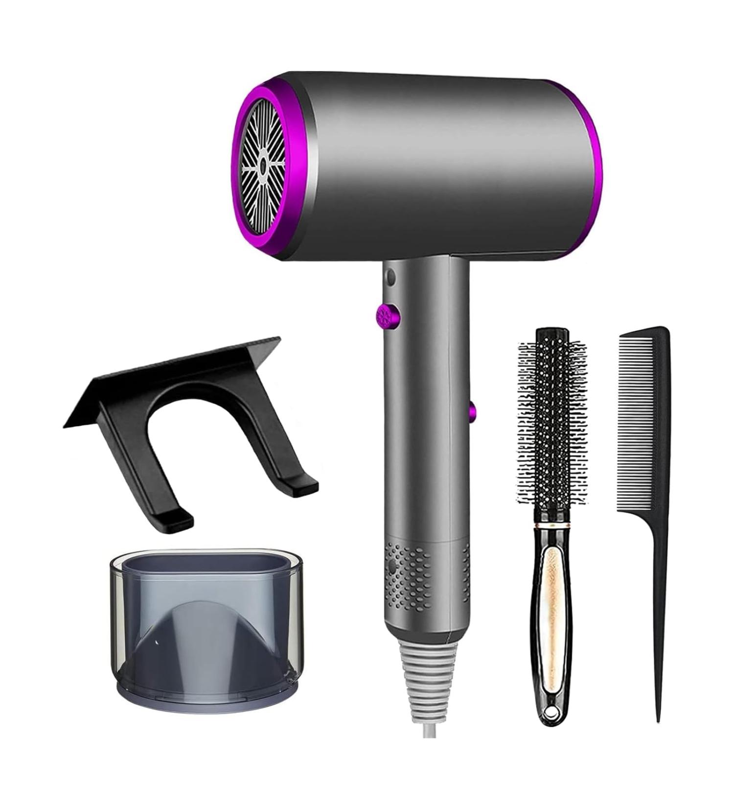 Jooayou 2000W Hair Dryer for Women with Holder - Lightweight Ionic Blow Dryer - 3 Heat 2 Speed Settings - Fast Drying - Grey - Buy Online on GoSupps.com