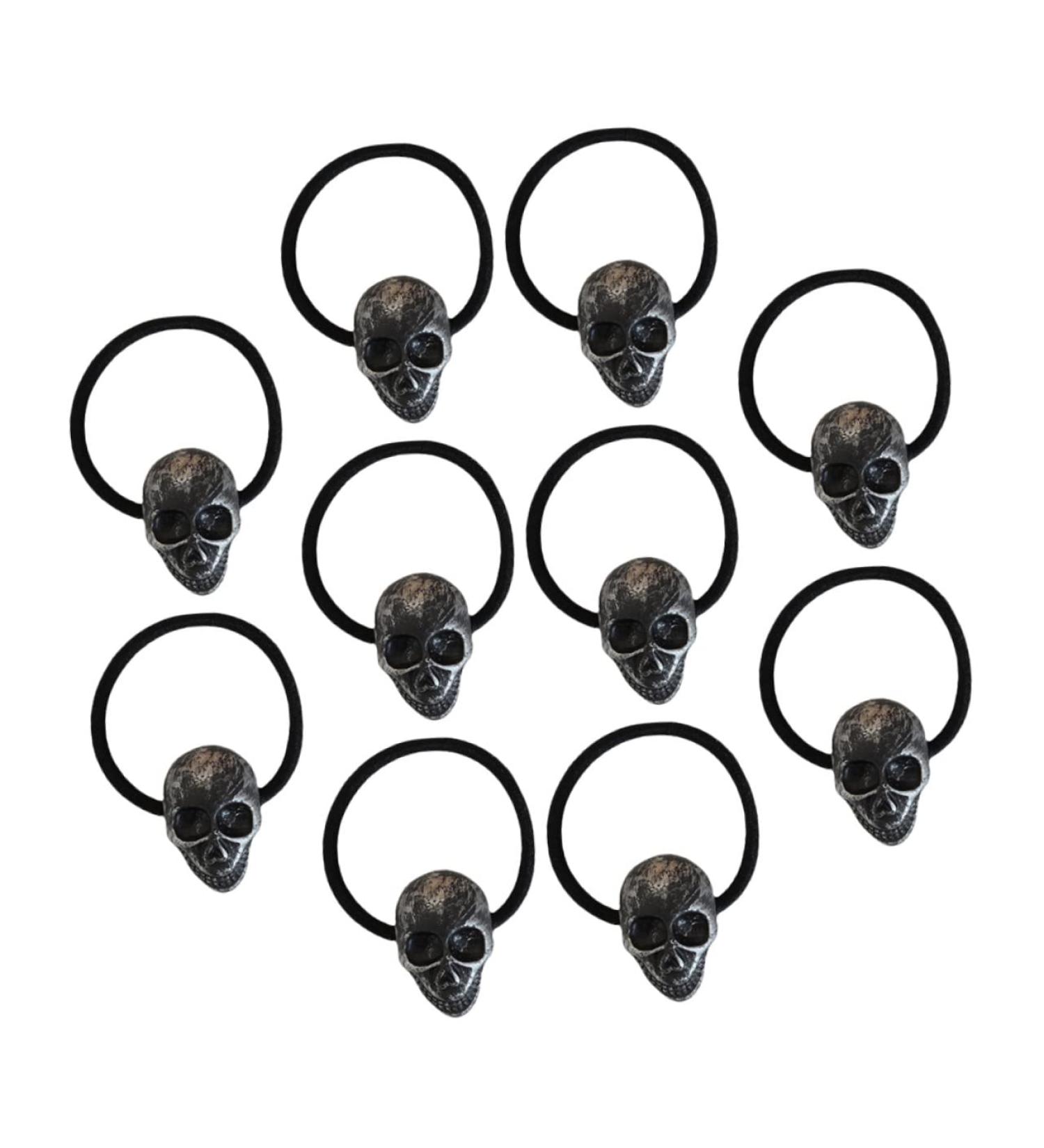 BCOATH 10 Pieces Skull and Hair Rope Halloween Hair Rope Curly Hair Bobbles Halloween Hair Rope Skull Headwear Hair Rope Made of Plastic Hair Accessories Tie Miss Lolita Resin - Buy Online on GoSupps.com