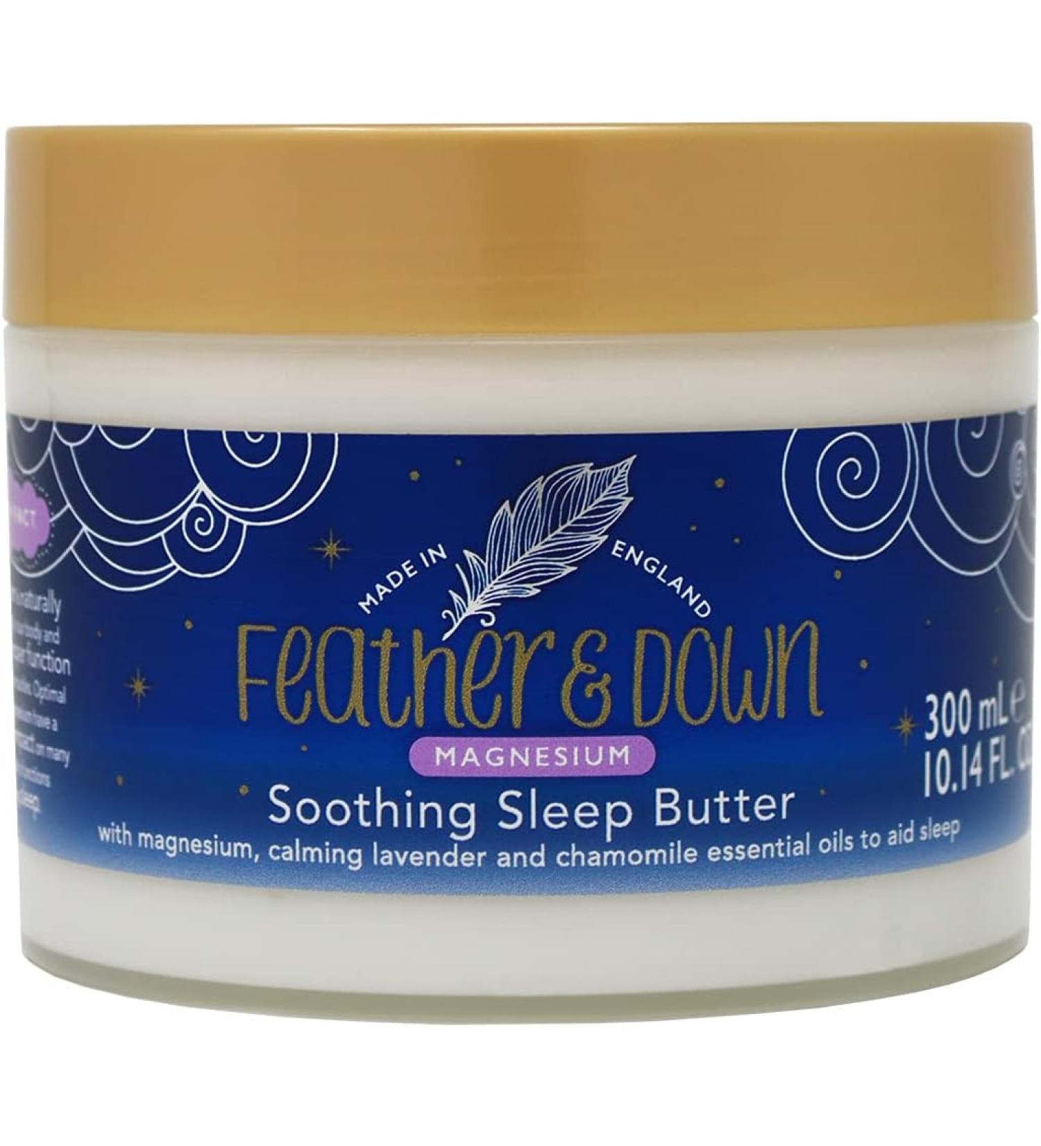 Feather & Down Magnesium Soothing Sleep Butter - 300ml - Buy Online on GoSupps.com