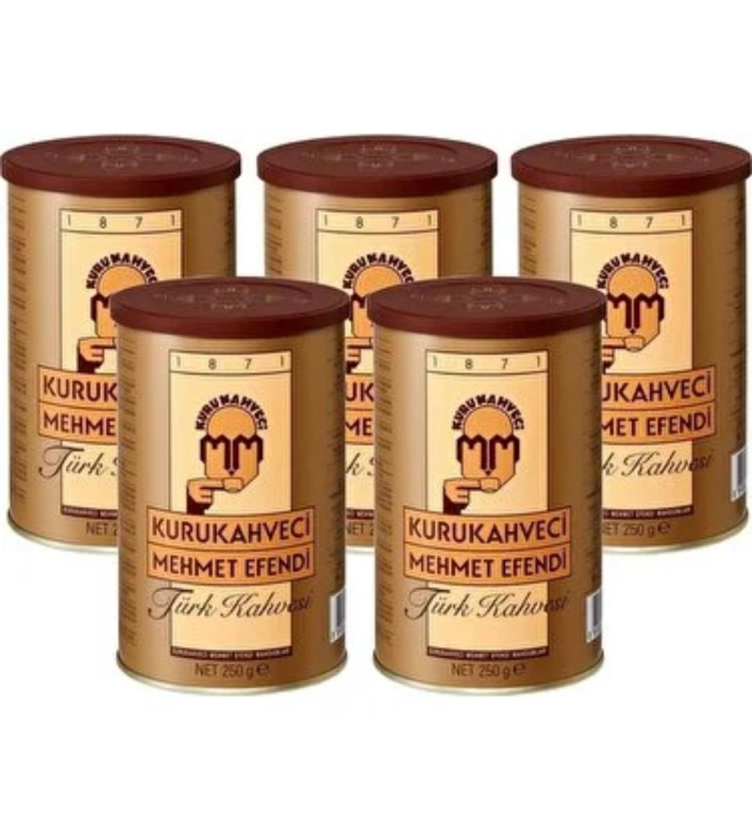 Mehmet Efendi Turkish Coffee 250 gramm x 5 Packs - Buy Online on GoSupps.com
