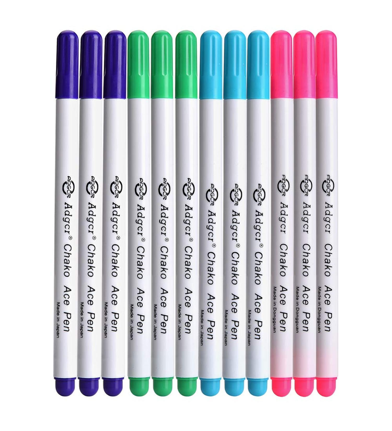 FF Elaine Disappearing Ink Fabric Marker Pen - 12 Pack, 4 Colors - Sewing, Art & Lettering - Buy Online on GoSupps.com