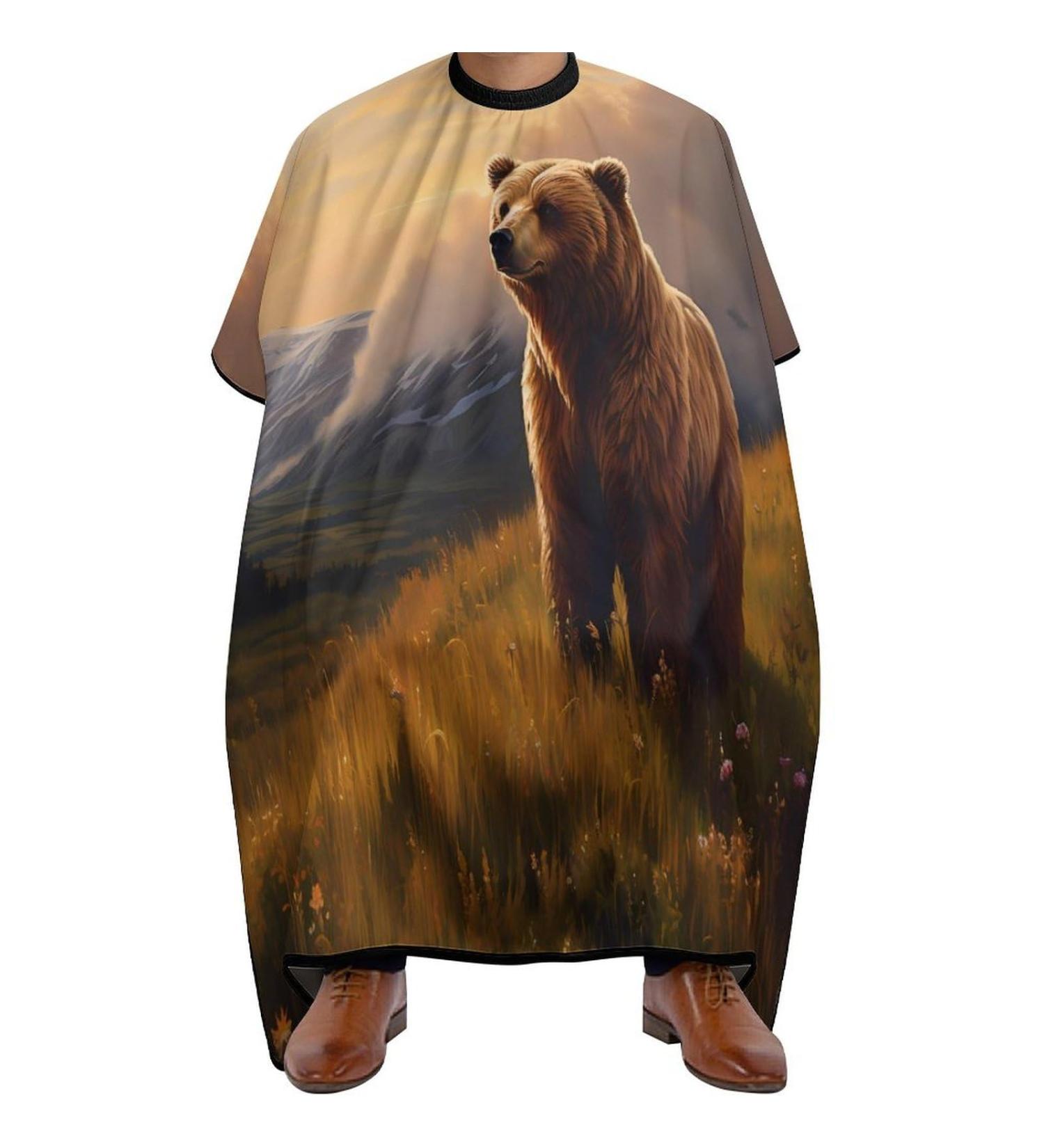 Buy Kodiak Bear Sunrest Adult Barber Cape - Professional Hair Cutting Apron for Men & Women | Best Salon Capes for Hairdressers - Buy Online on GoSupps.com