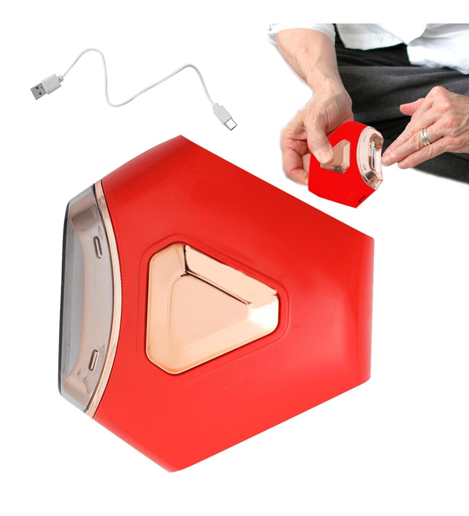 Electric Nail Trimmer Rechargeable Toenail Cutter - Rechargeable Safety Fingernail Trimmer 2-in-1 Nail Trimmer Polisher with Nail Clip Storage for Women Men Red - Buy Online on GoSupps.com