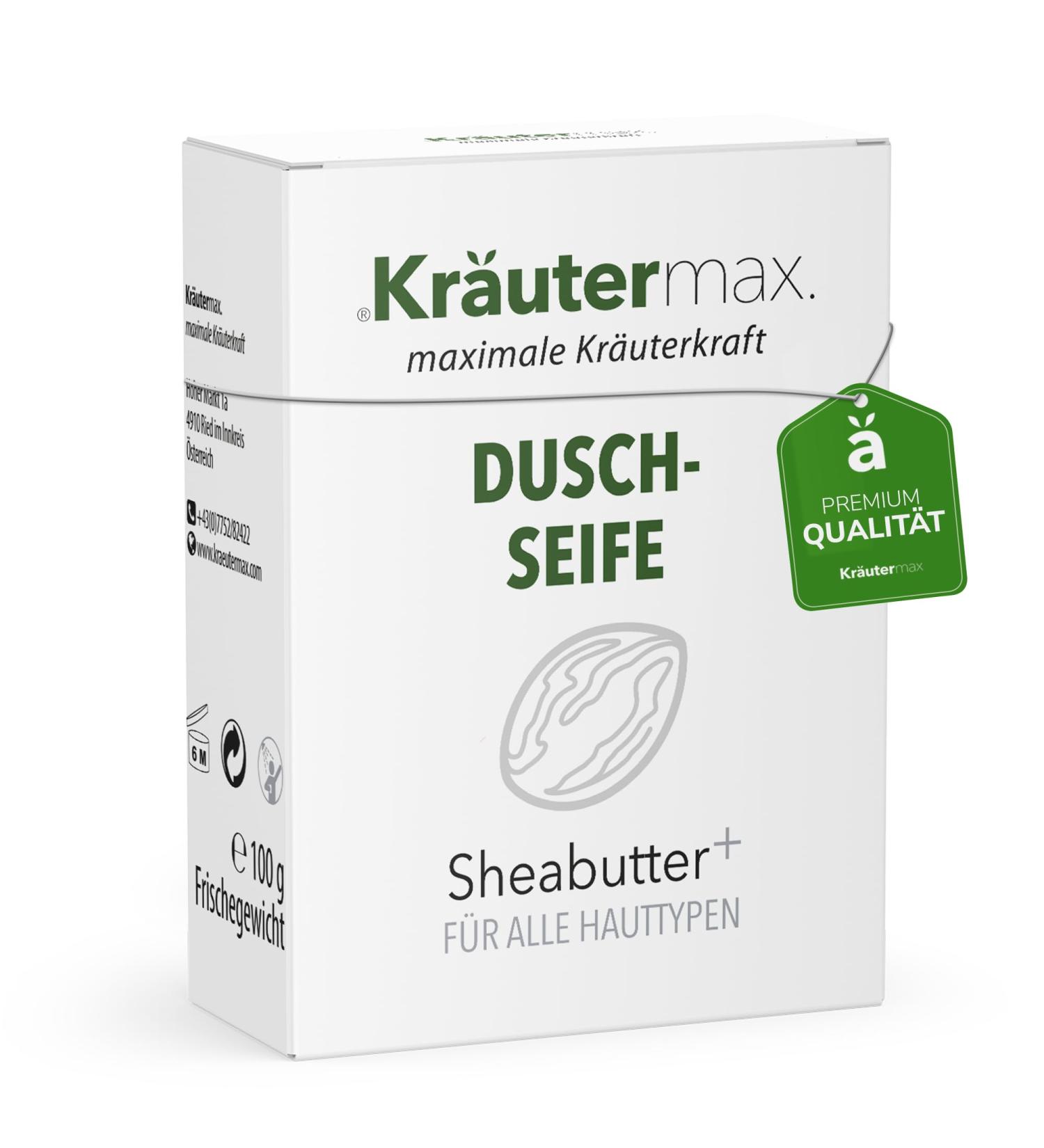 Krutermax Kr utermax shea butter soap shower soap for men and women solid shampoo and shower gel 2in1 natural soap bar 1 x 100 g - Buy Online on GoSupps.com
