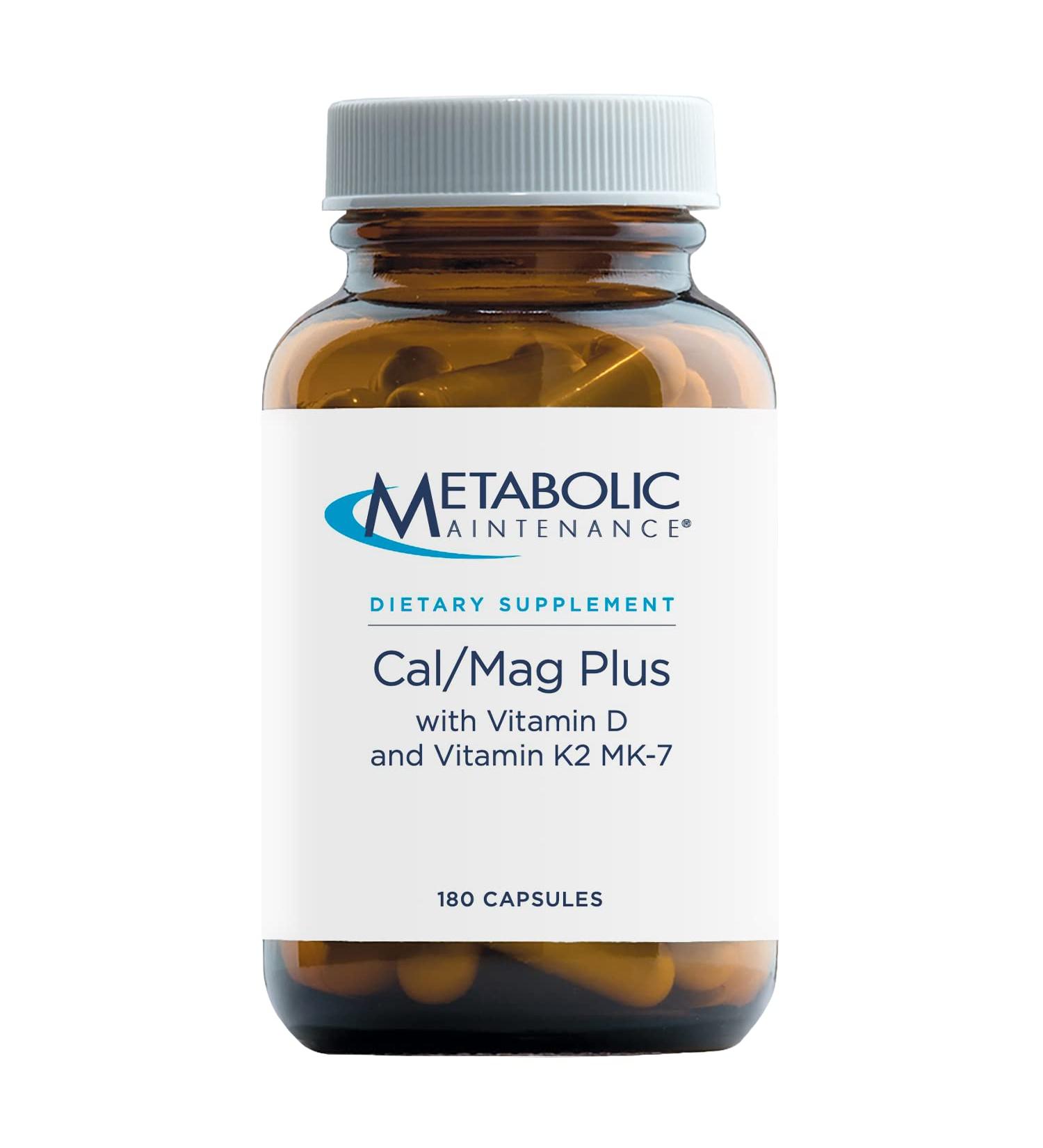 Metabolic Maintenance Cal Mag Plus with Vitamin D-3 & K2 - 180 Capsules - Buy Online on GoSupps.com