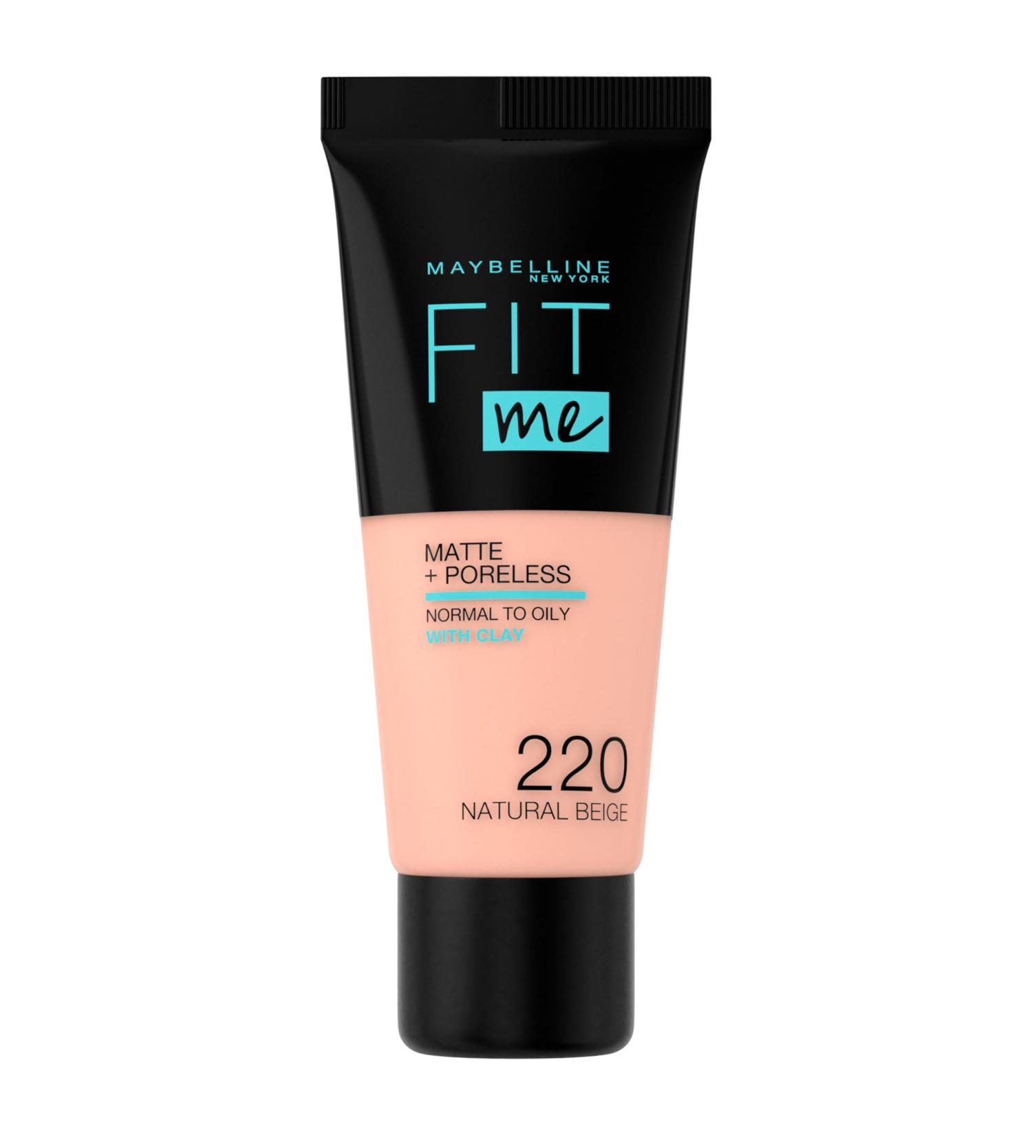 Maybelline Fit Me Matte & Poreless Foundation 220 Natural Beige 30ml - Pack of 1 - Buy Online on GoSupps.com
