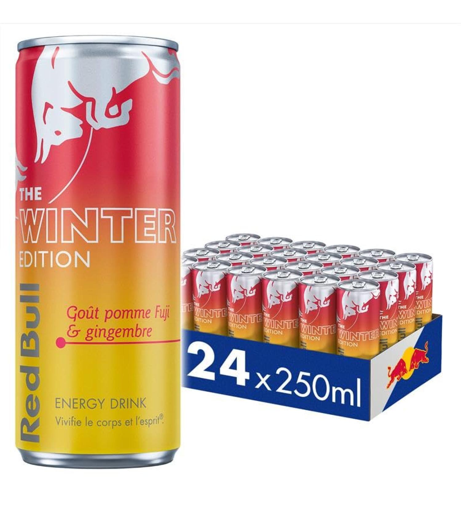 Red Bull boisson nergisante The Winter Edition Go t Pomme Fuji Gingembre 24x250ml