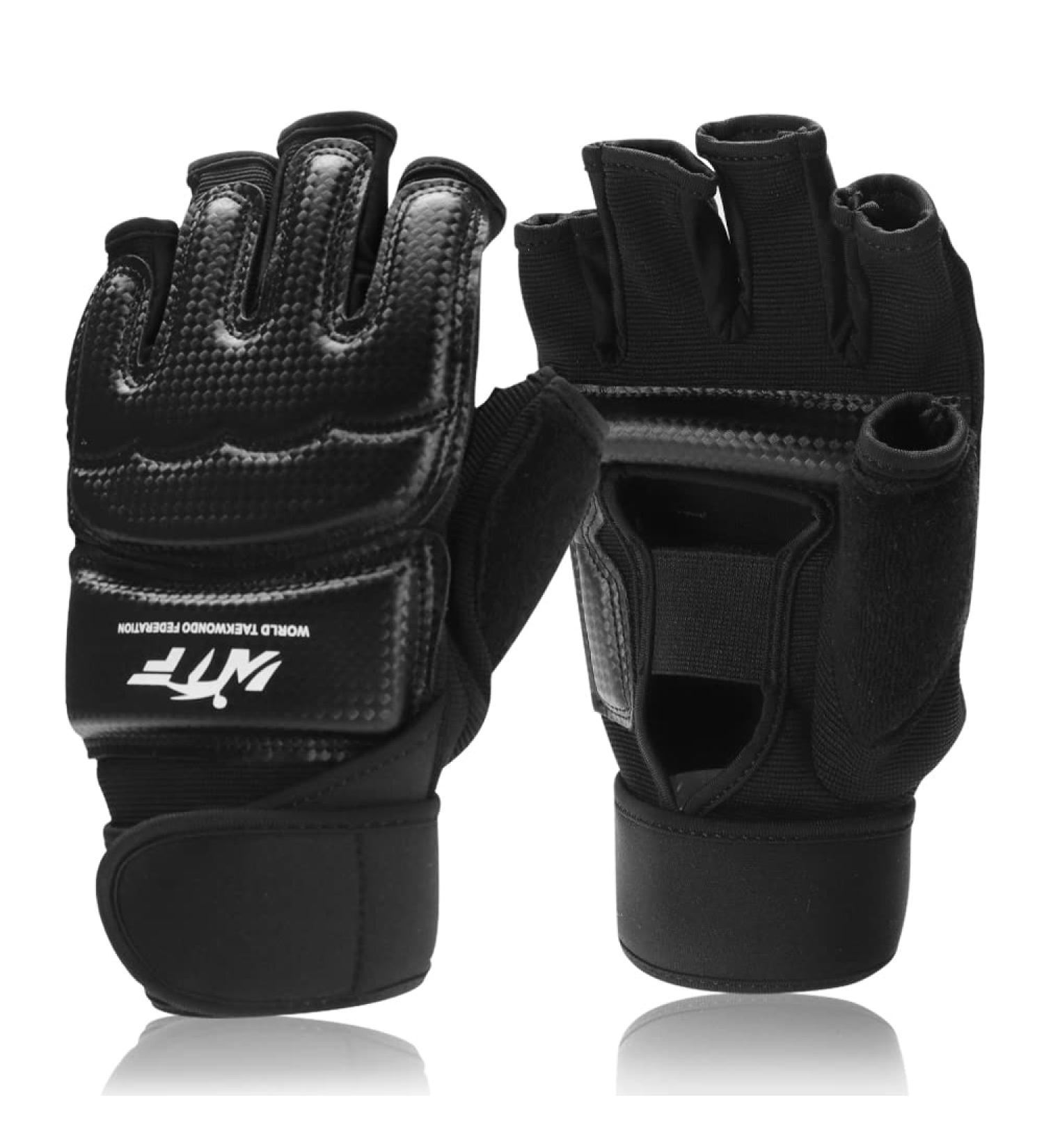 Langray Taekwondo & Boxing Gloves - MMA Sparring & Punching Bag Training for Adults & Kids - Size M Black - Buy Online on GoSupps.com