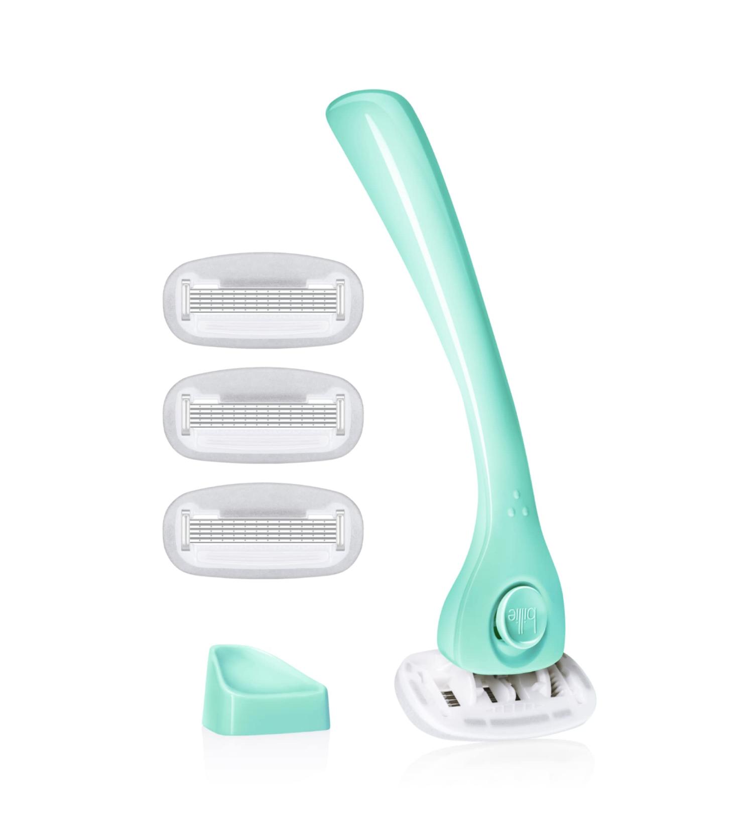 Billie Women's Shave Kit: Razor + 4 Refills + Magnetic Holder in Minty | Buy Now - Buy Online on GoSupps.com