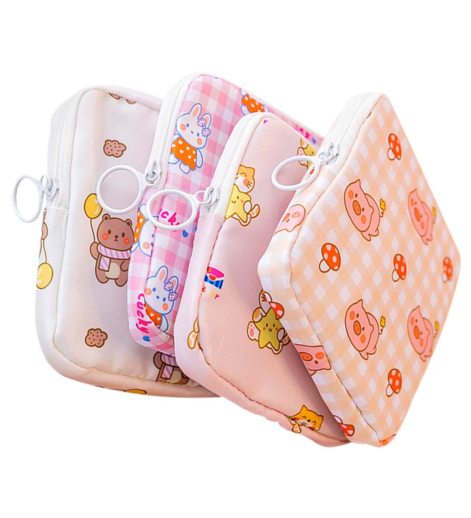 Healeeved 4-Piece Aunt Towel Storage Bag | Menstrual Bandages Accessories for Teenage Girls & Women | Travel-Friendly Polyester Period Bag - Buy Online on GoSupps.com