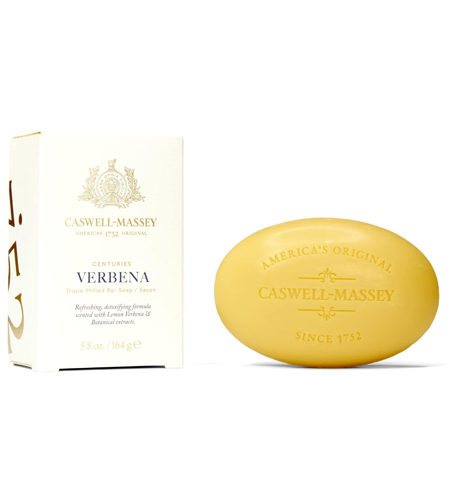 Caswell-Massey Verbena Bar Soap - Triple Milled, Scented & Moisturizing - Made in the USA - 5.8 oz - For Men & Women - Buy Online on GoSupps.com