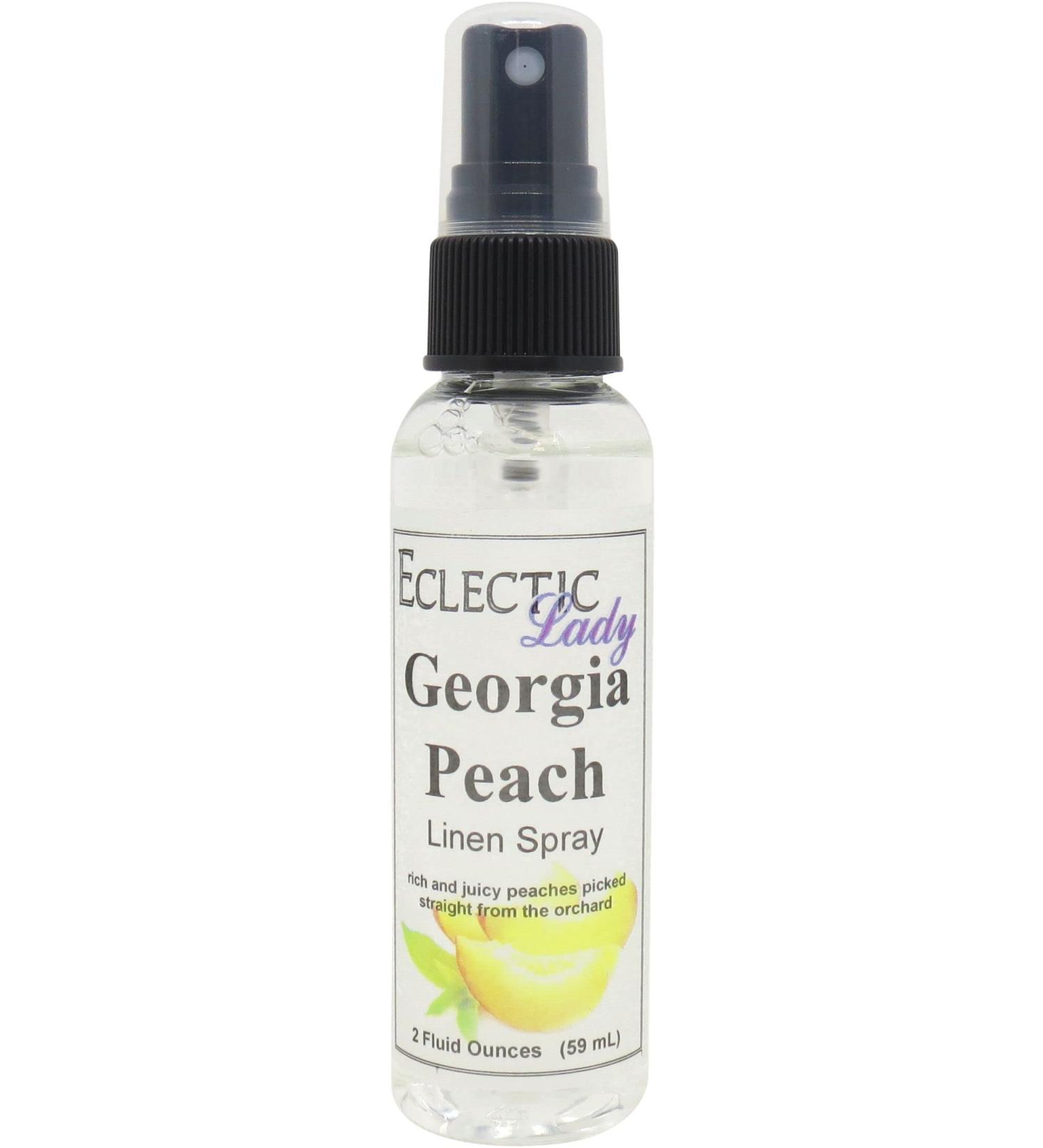 Eclectic Lady Georgia Peach Linen Spray (Double Strength) 2 ounces - No Artificial Colors Parabens or Preservatives - Long-Lasting Scent for Bed Fabric & Pillow 2 Fluid Ounces (Double Strength) - Buy Online on GoSupps.com