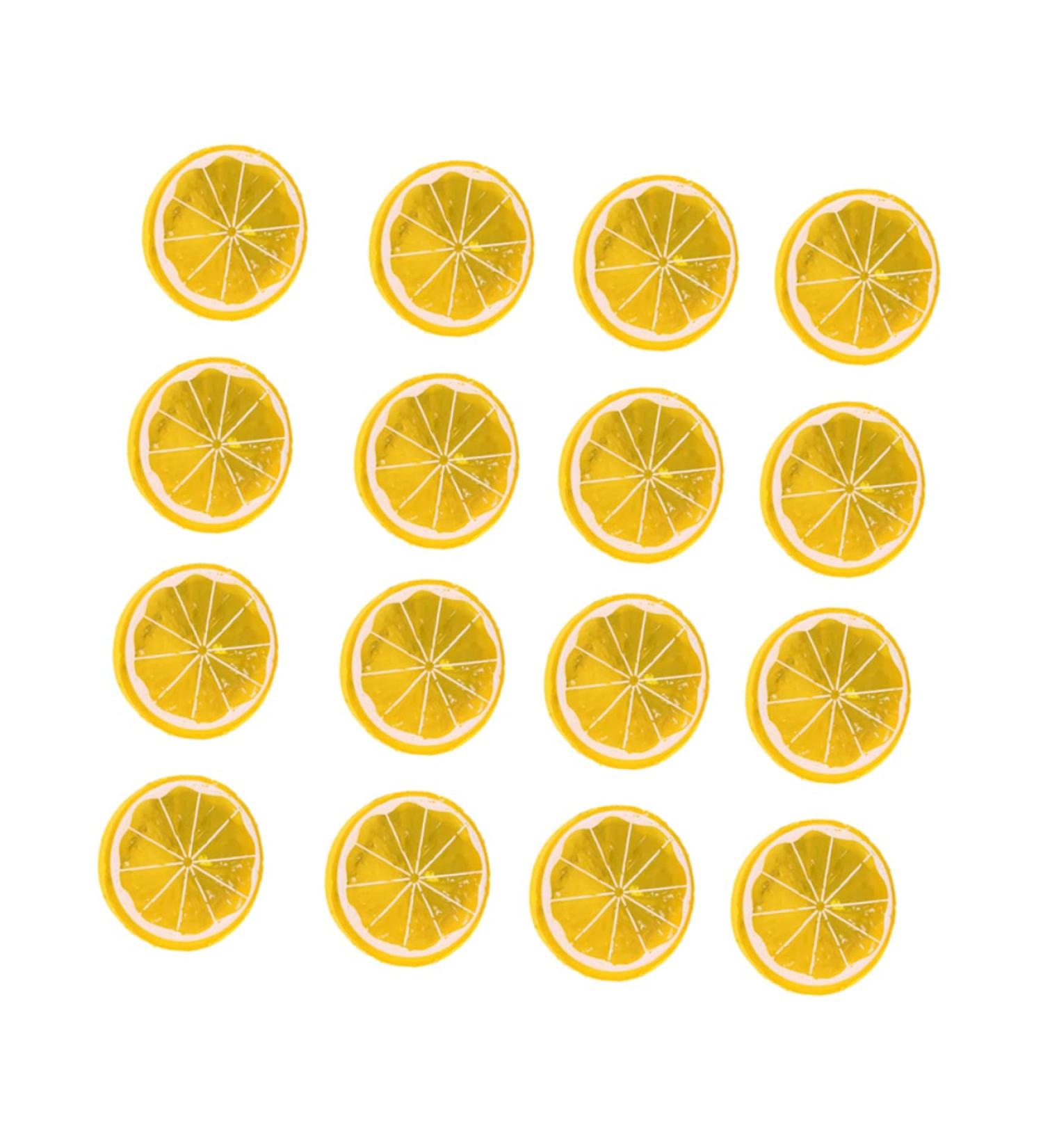 Levemolo 30pcs Mini Lemon Slices Yellow Lemon Slices Teeth Holder Toys Fruit Plastic Fake - Buy Online on GoSupps.com
