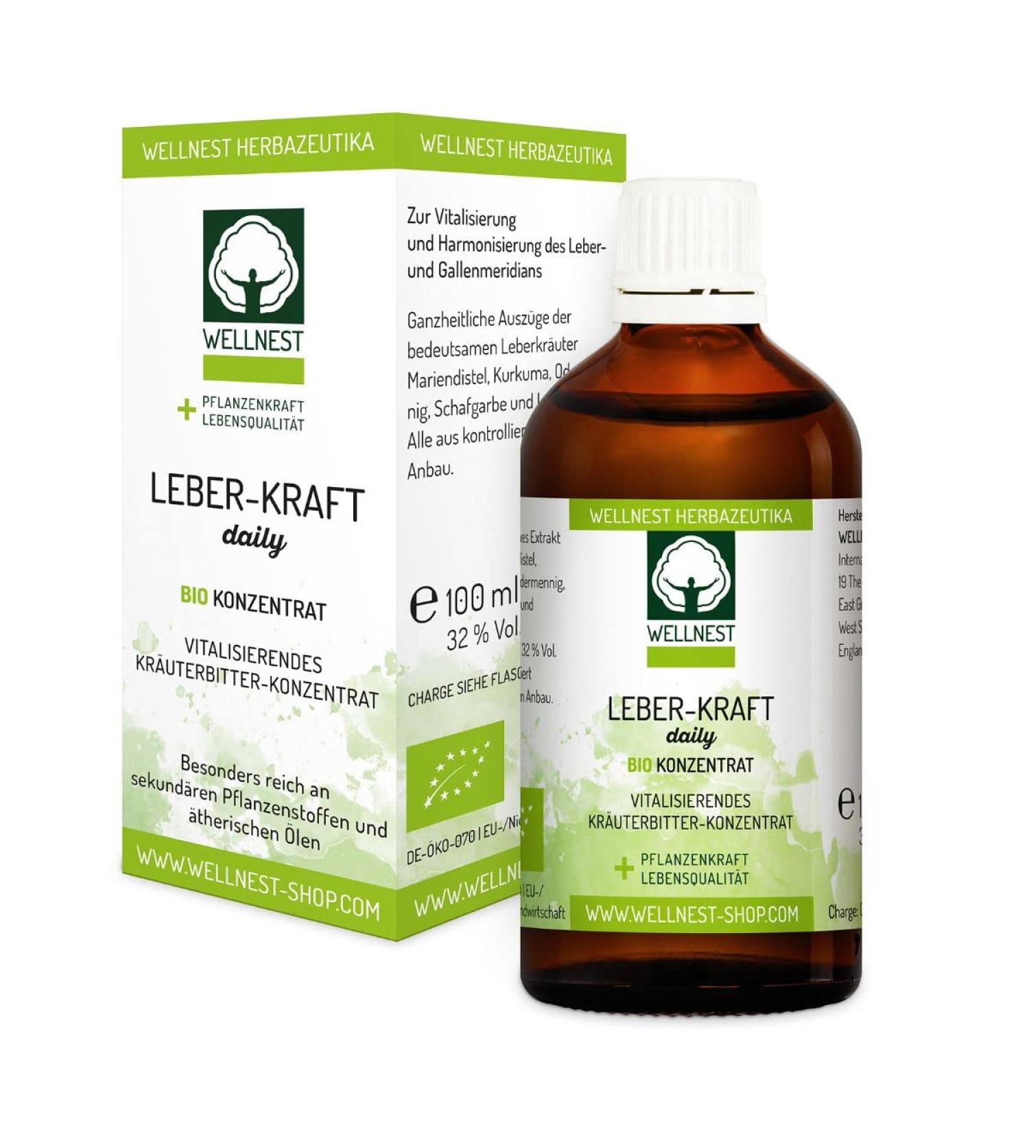 Wellnest Liver Power Daily Bio Concentrate 100ml - Turmeric Dandelion Yarrow & Maria Tistula - Premium Quality for Detox & Wellness - Buy Online on GoSupps.com