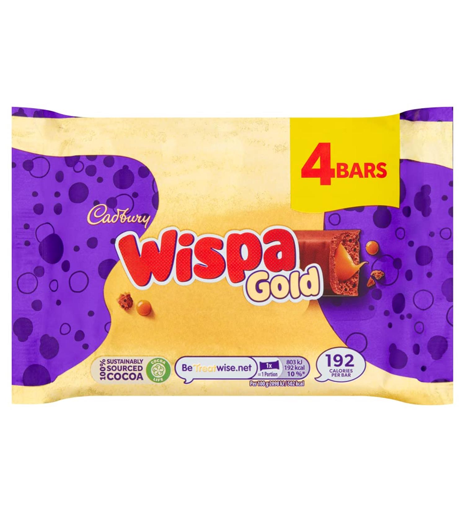Cadbury Wispa Gold Barre de chocolat 4 x 38 g