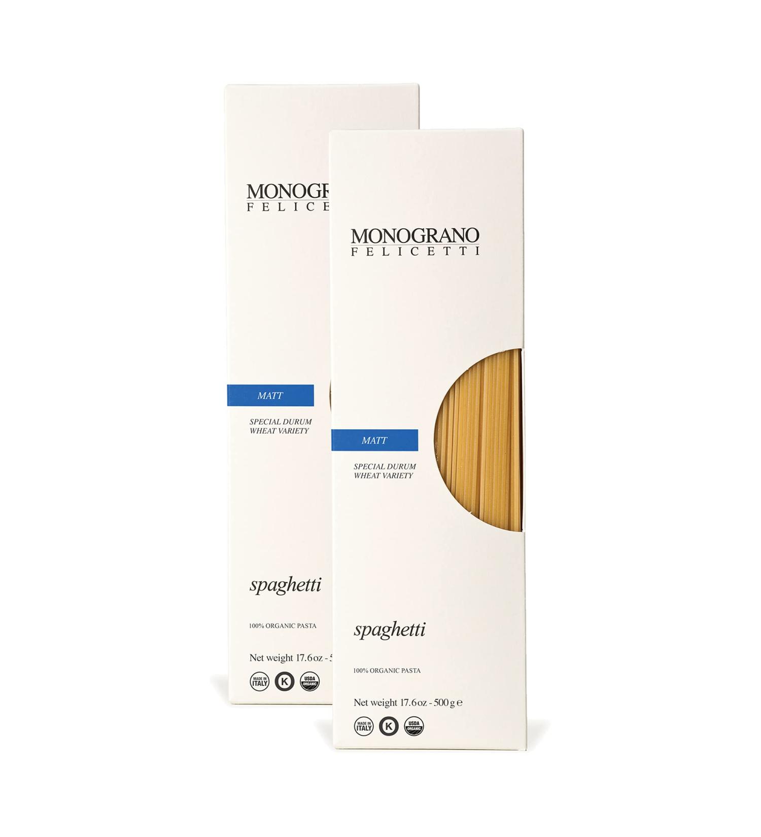 Monograno Felicetti Matt Spaghetti Pasta 17.6oz 2 Pack - Italian Organic Non-GMO Pasta - Buy Online on GoSupps.com
