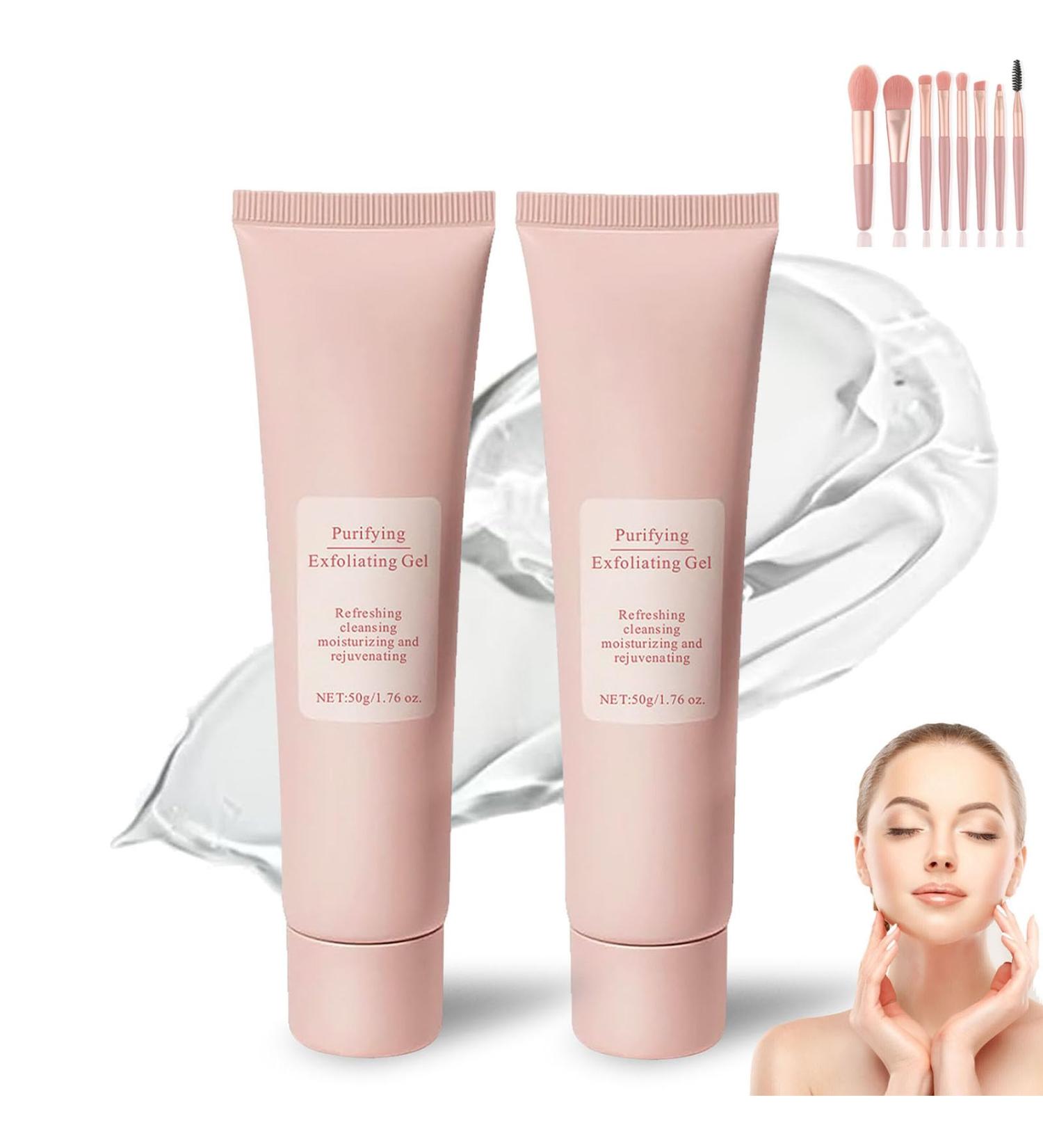 COLOEMO Quaxury Purifying Exfoliating Gel 1.76 Oz Quaxury Exfoliating Gel. Face and Body Exfoliating Scrub Gel Deep Cleansing Moisturizing Facial Exfoliator for All Skin Types (2PC) - Buy Online on GoSupps.com
