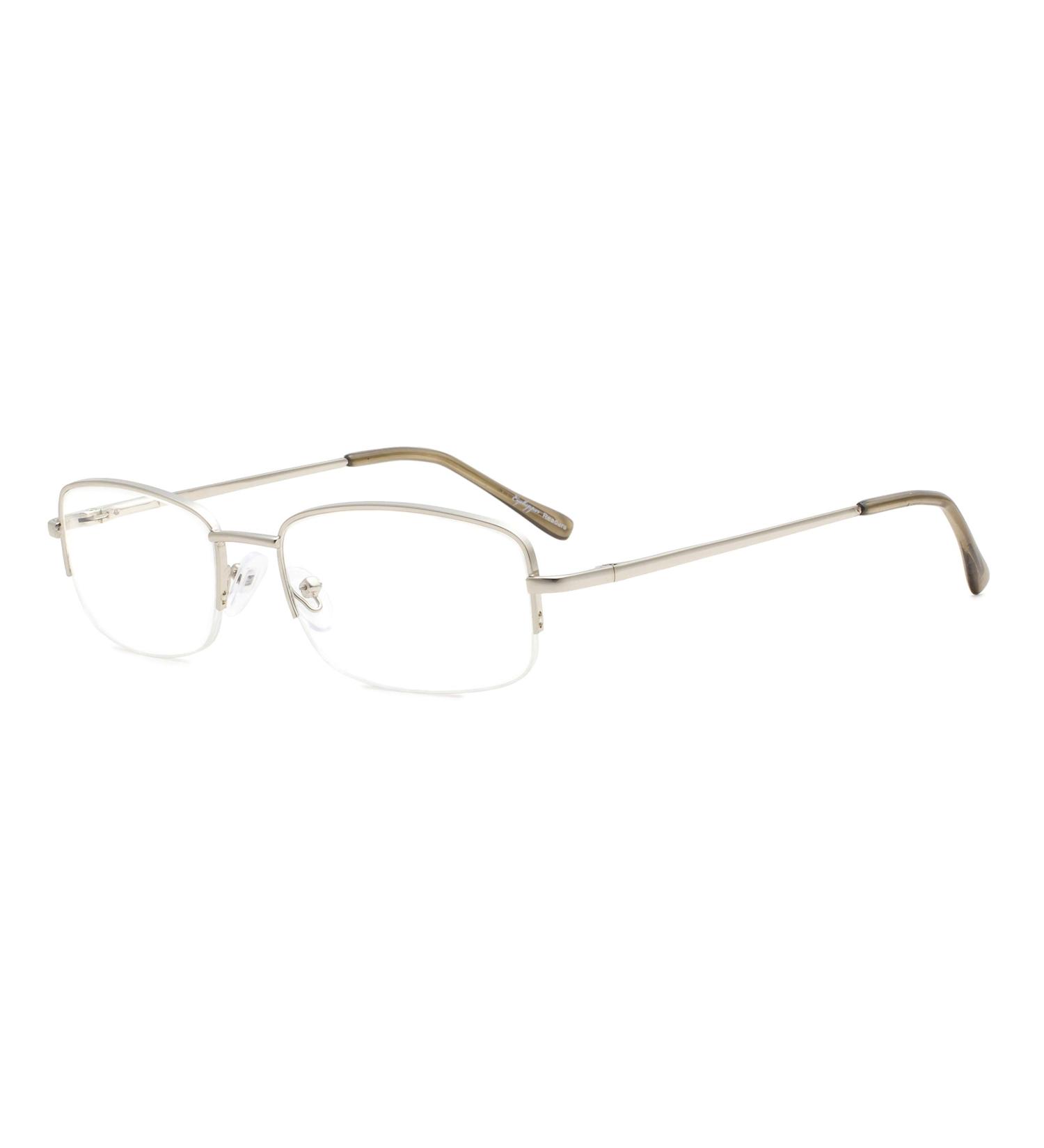 Eyekepper Classic Metal Half Rim Reading Glasses +1.75 Diopters - Silver Spring Hinges - Buy Online on GoSupps.com