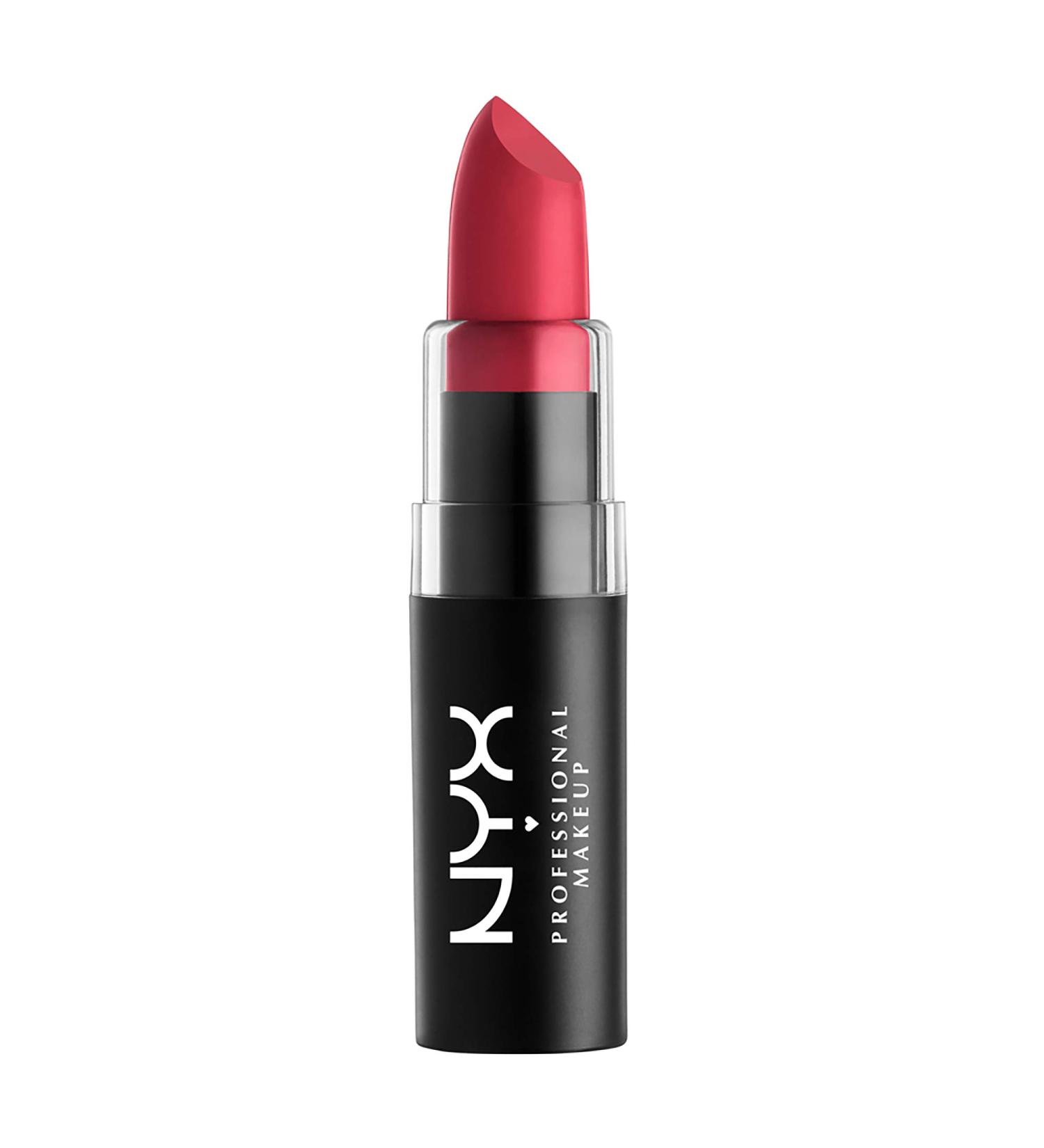 NYX Matte Lipstick in Merlot - Plum Red Shade | Long-Lasting Lip Color - Buy Online on GoSupps.com