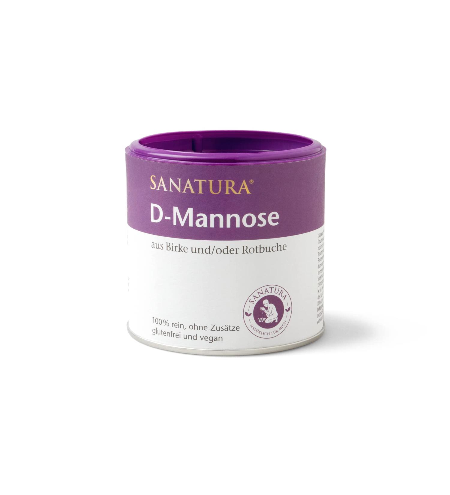 Sanatura Sanatura D-Mannose 75g Simple Plant Sugar from Nature Birch and/or Red Beech Wood Slightly Sweet Flavour Vegan Gluten Free