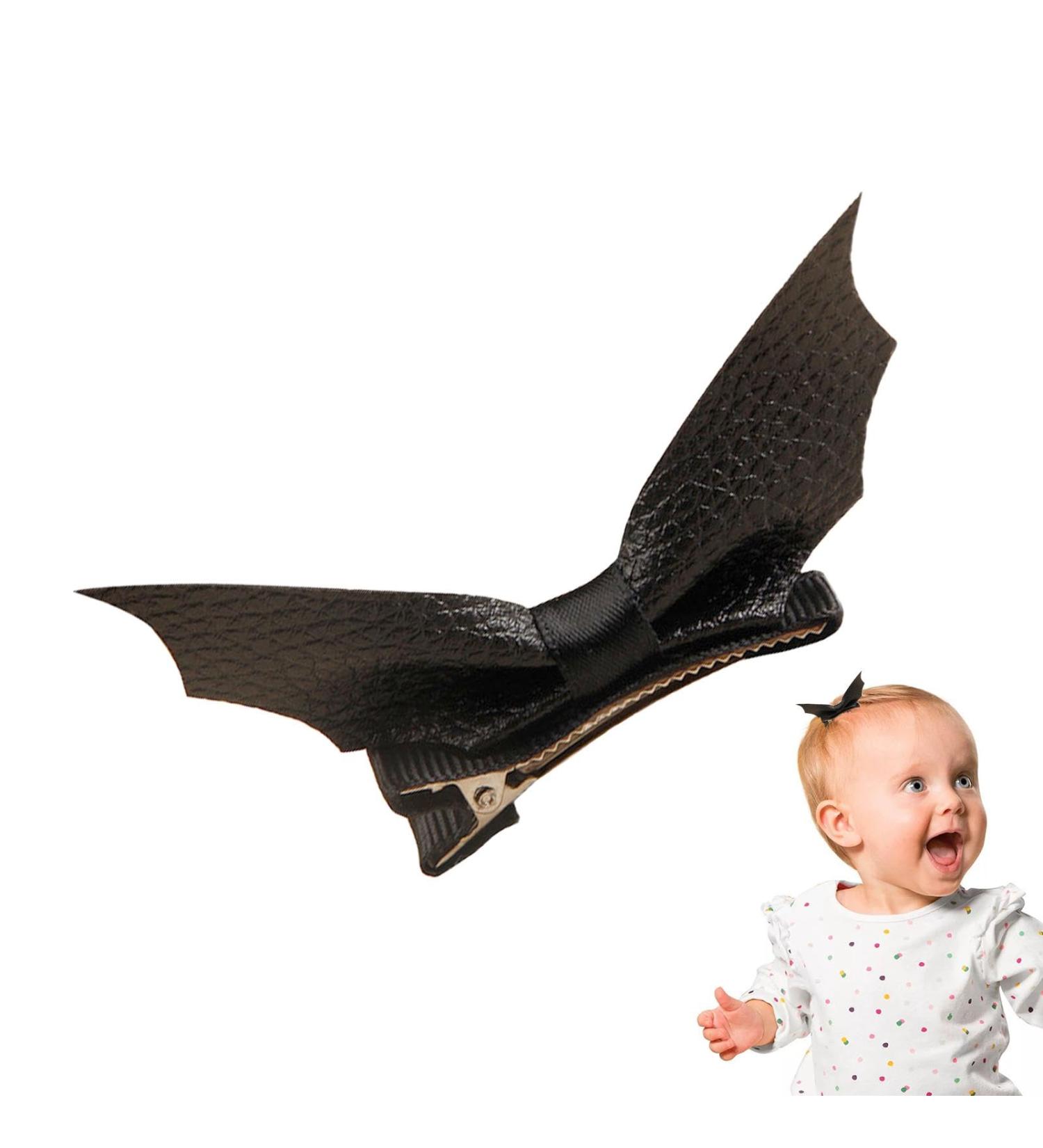 Goth Hair Clips | Black Bat Wing Hair Clips Funky Hair Clips Halloween Headwear Decorative Duckbill Ponytail Barrettes for Teen Girls - Buy Online on GoSupps.com