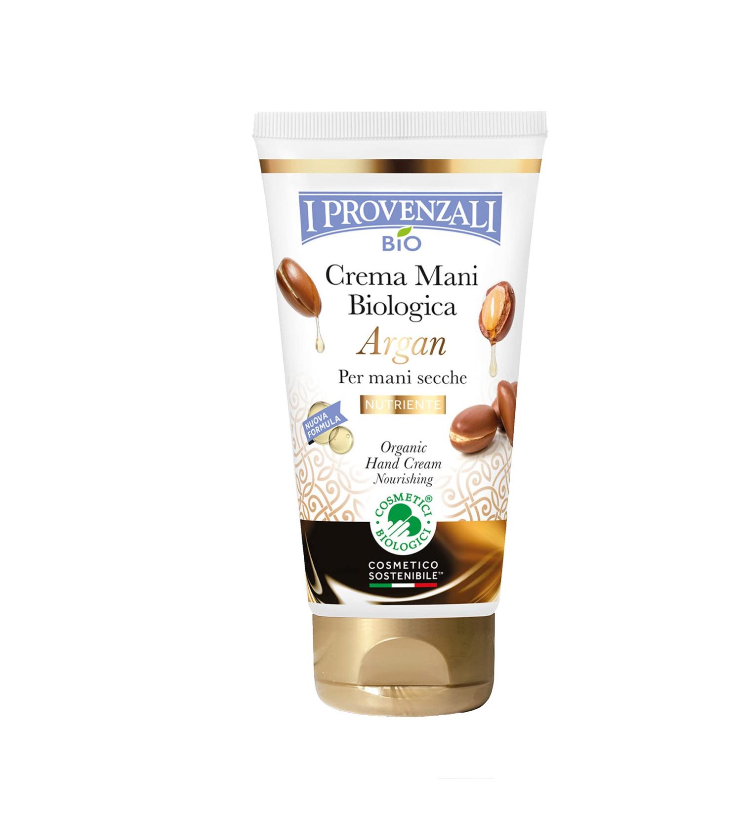 Argan Organic Hand Cream for Dry Skin - 75 ml | Made in Italy | Nourishing Moisturizer for All Skin Types - Buy Online on GoSupps.com