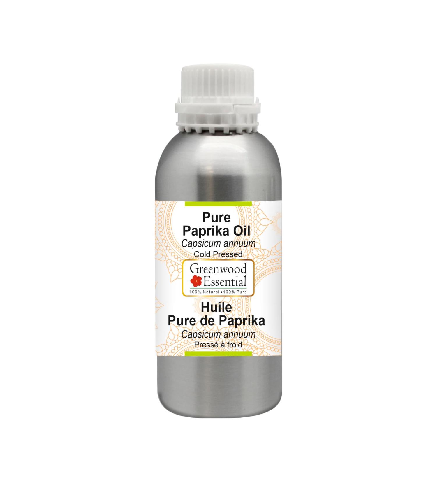 Greenwood Essential Pure Paprika Oil (Capsicum annuum) Cold Pressed 630ml (21 oz) - Buy Online on GoSupps.com
