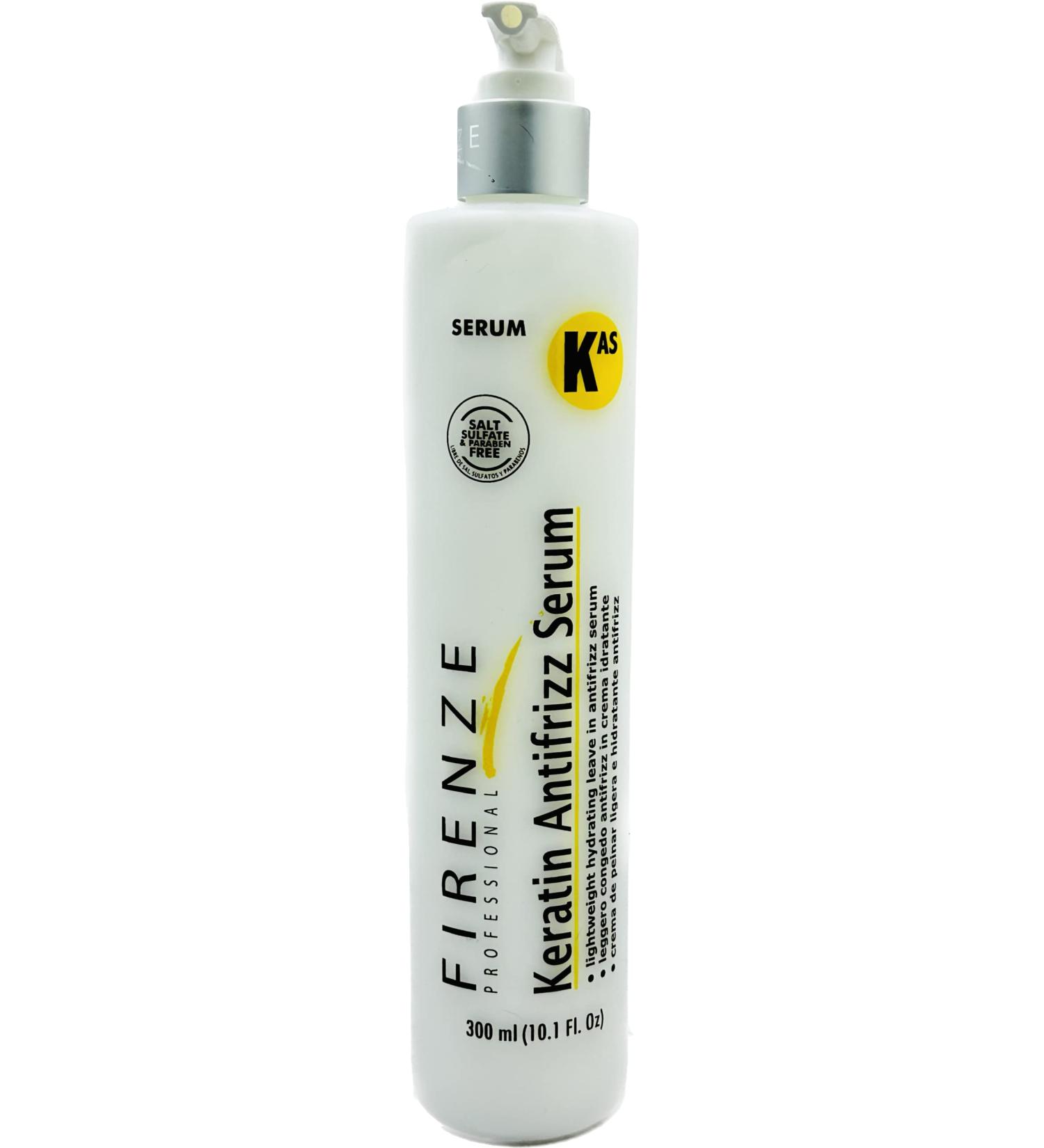 Firenze Professional Keratin (KAS) Hydrating Antifrizz Serum 300ml/10.1fl oz- Free Lip Gloss